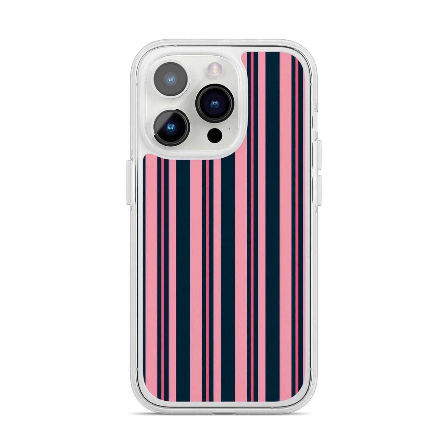Midnight Candy iPhone 14 Pro Clear Tough Case Silver