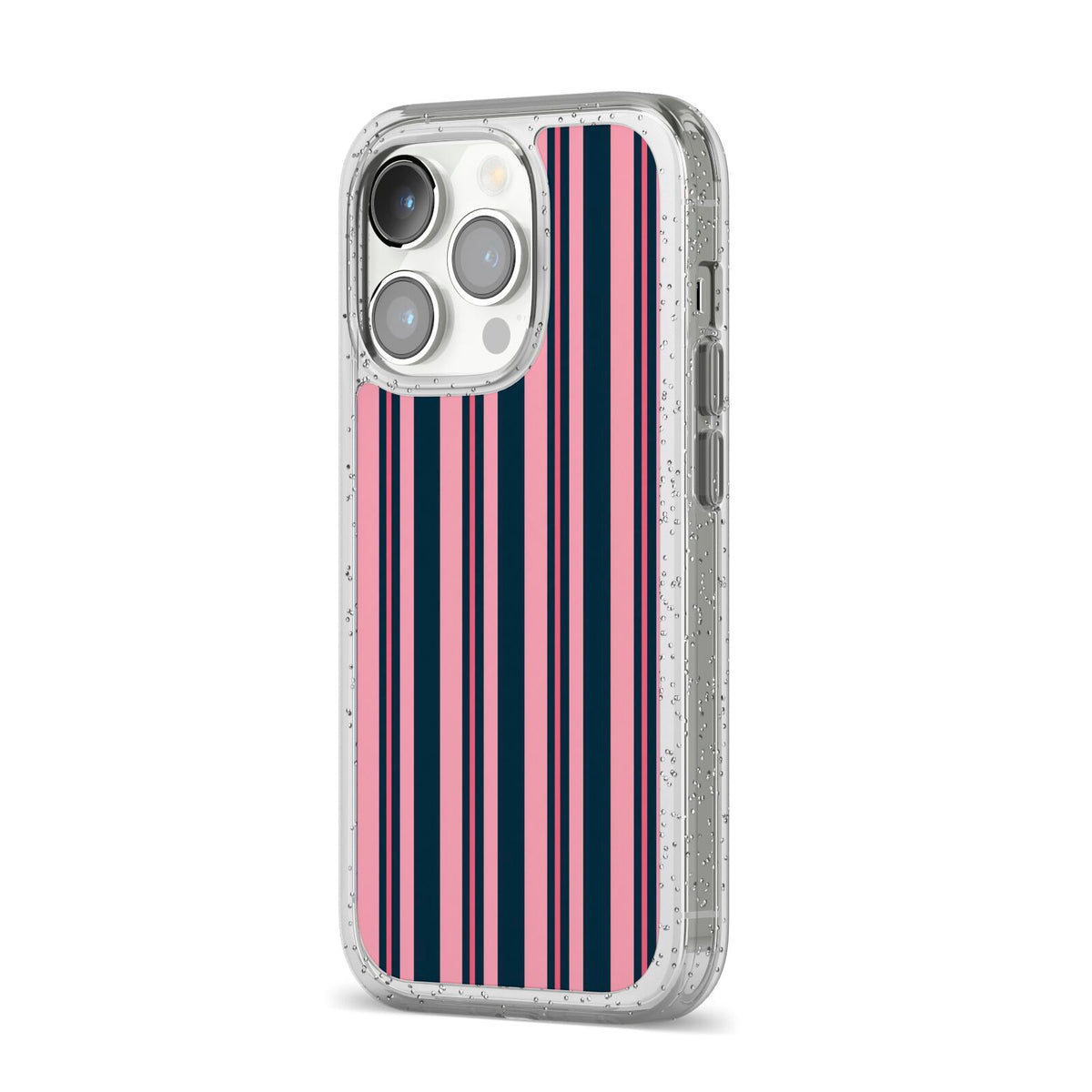 Midnight Candy iPhone 14 Pro Glitter Tough Case Silver Angled Image