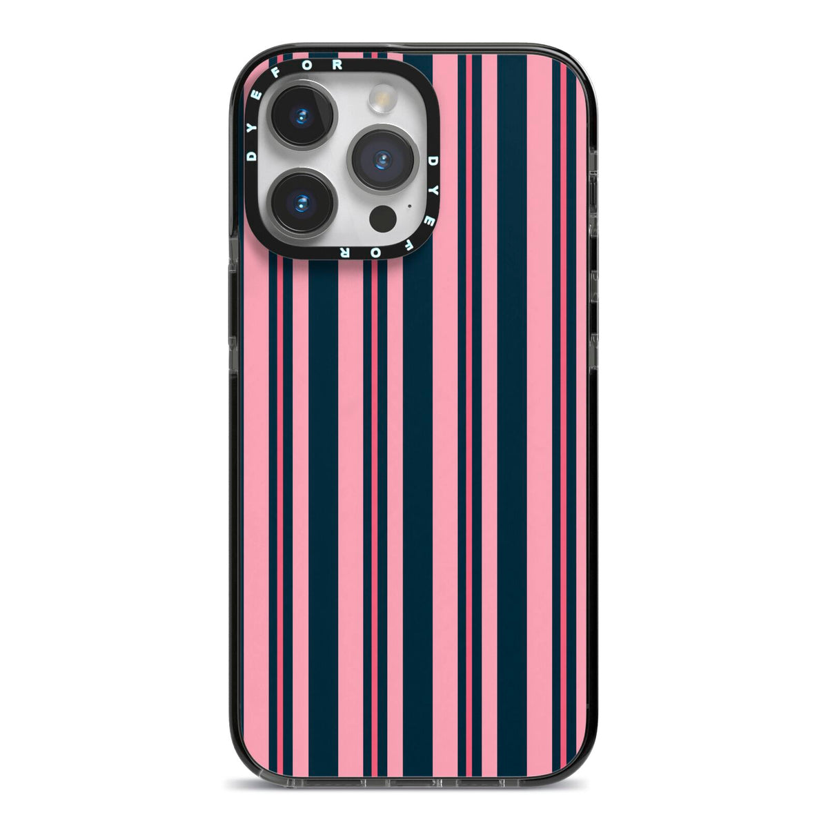 Midnight Candy iPhone 14 Pro Max Black Impact Case on Silver phone