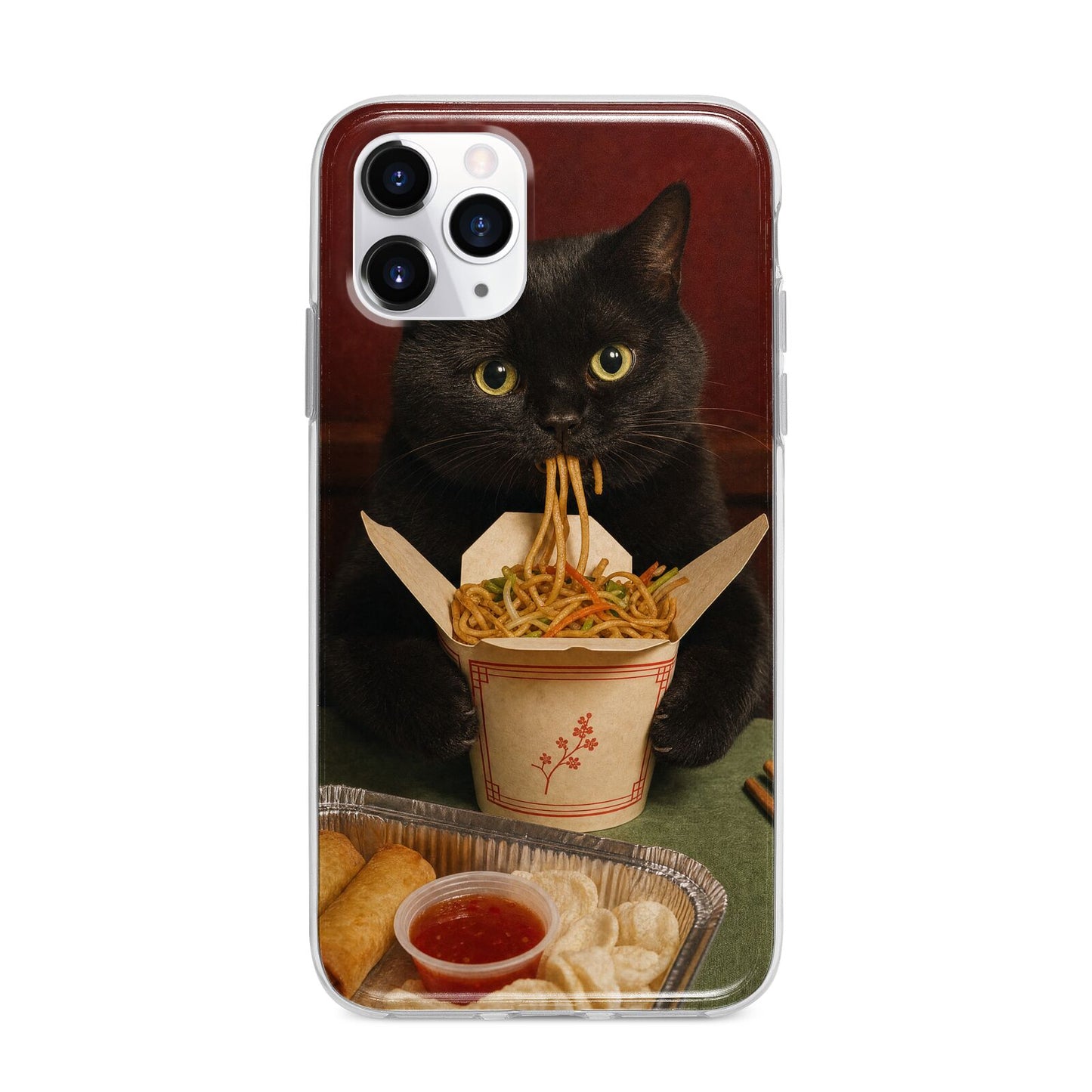 Midnight Chow Mein Apple iPhone 11 Pro in Silver with Bumper Case