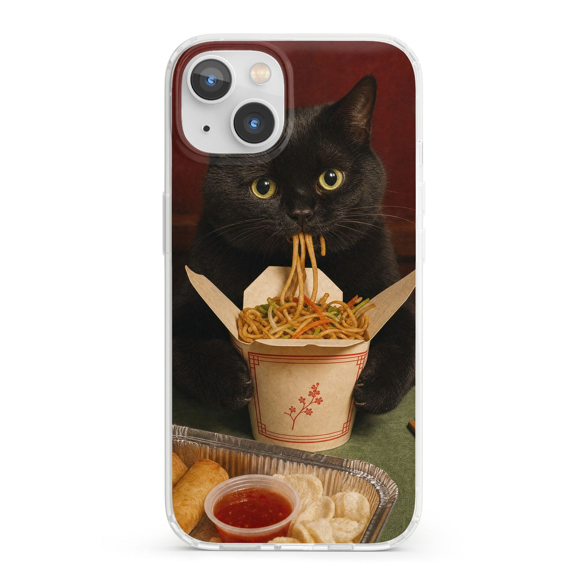 Midnight Chow Mein iPhone 13 Clear Bumper Case