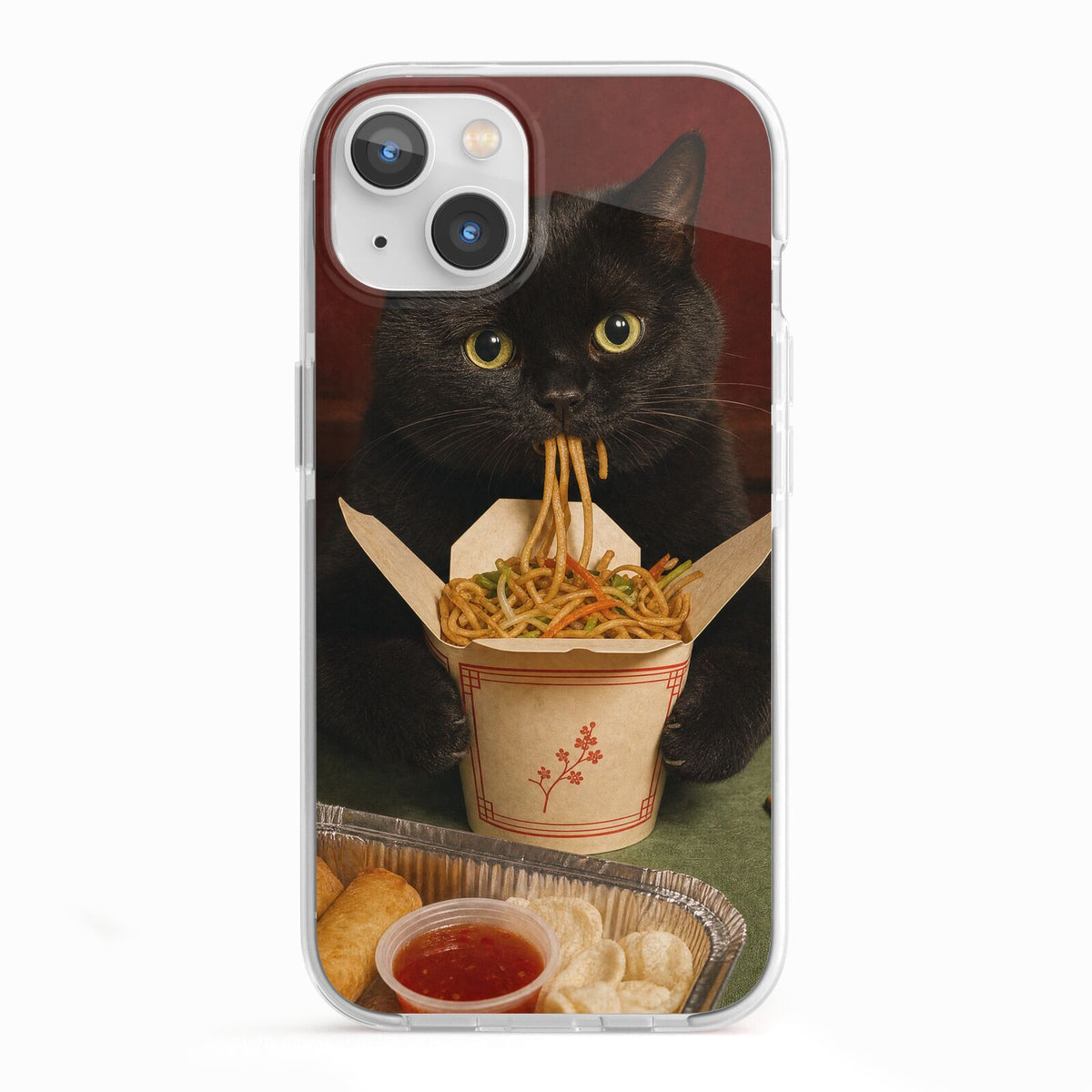 Midnight Chow Mein iPhone 13 TPU Impact Case with White Edges