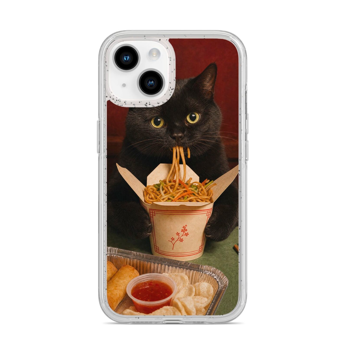 Midnight Chow Mein iPhone 14 Glitter Tough Case Starlight
