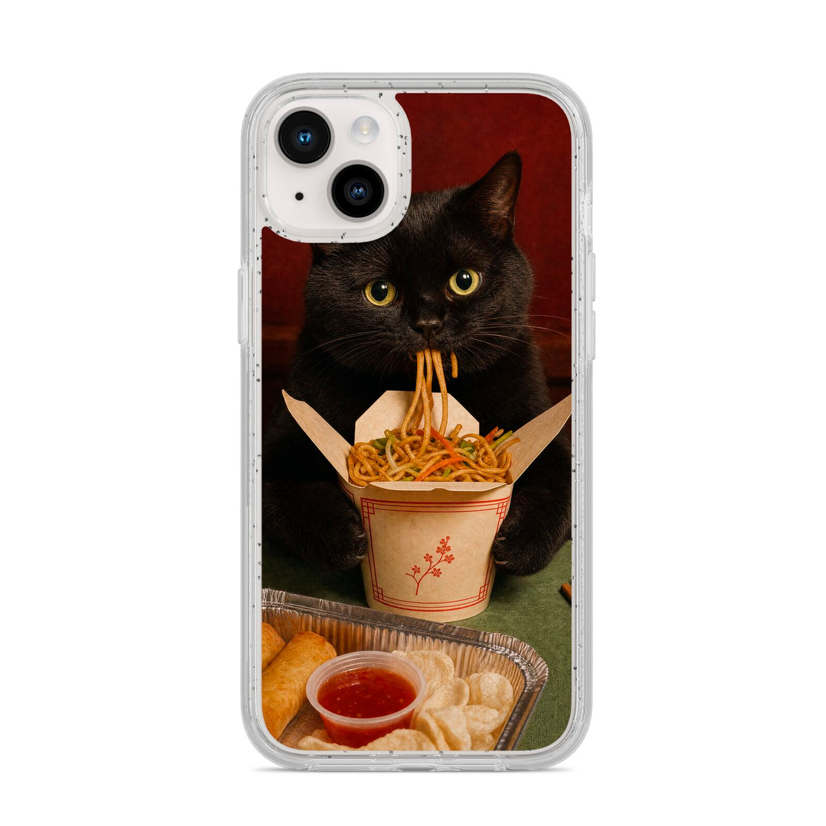 Midnight Chow Mein iPhone 14 Plus Glitter Tough Case Starlight