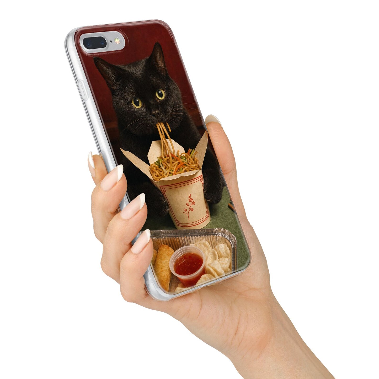 Midnight Chow Mein iPhone 7 Plus Bumper Case on Silver iPhone Alternative Image