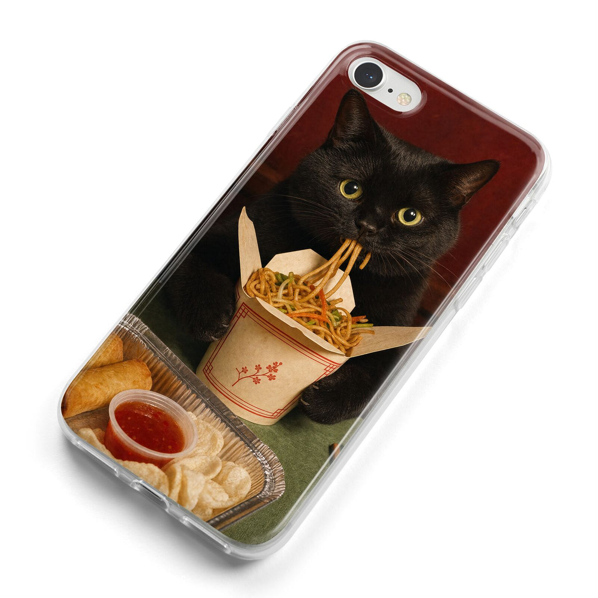Midnight Chow Mein iPhone 8 Bumper Case on Silver iPhone Alternative Image
