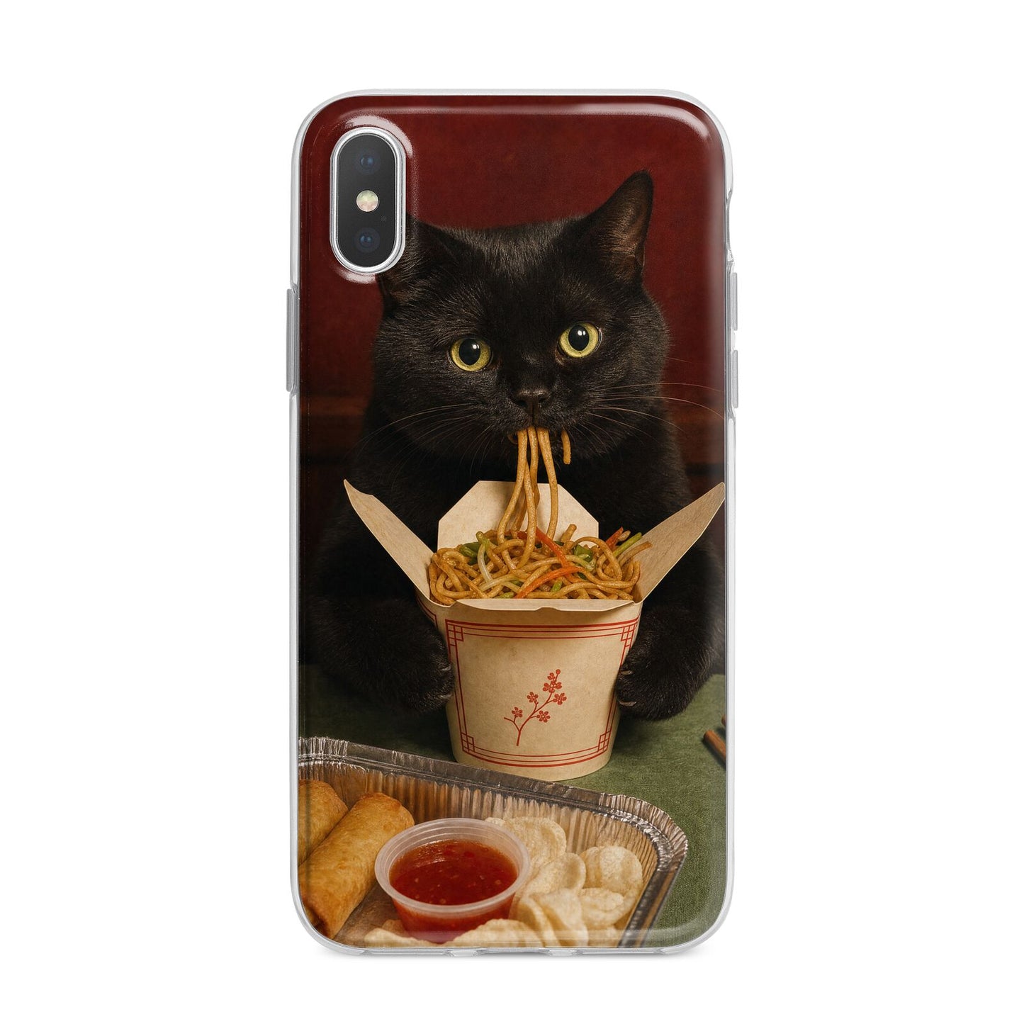 Midnight Chow Mein iPhone X Bumper Case on Silver iPhone Alternative Image 1