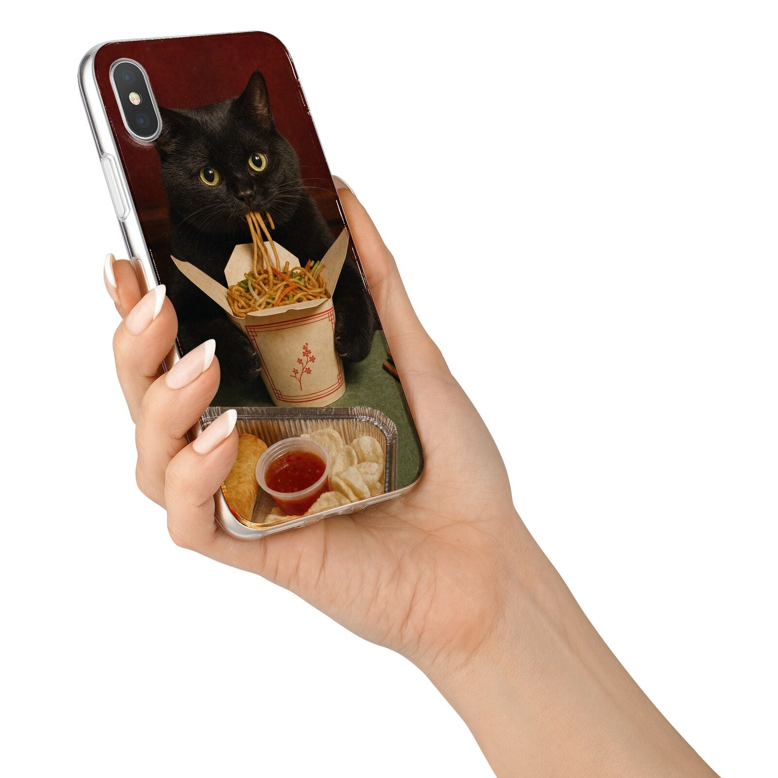 Midnight Chow Mein iPhone X Bumper Case on Silver iPhone Alternative Image 2