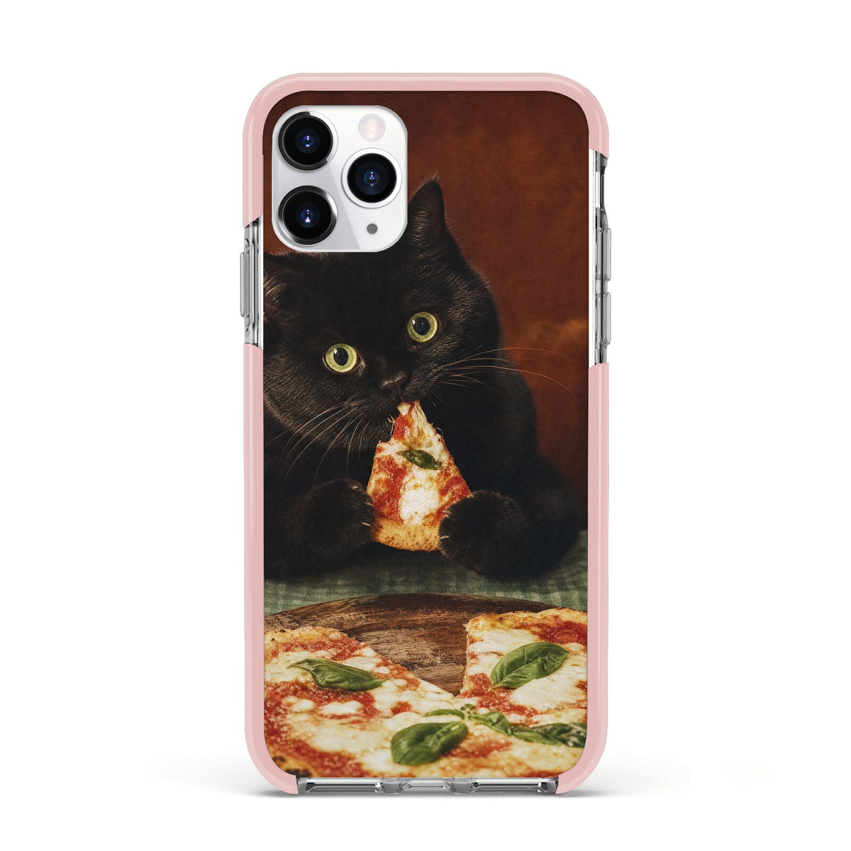 Midnight Margherita Apple iPhone 11 Pro in Silver with Pink Impact Case