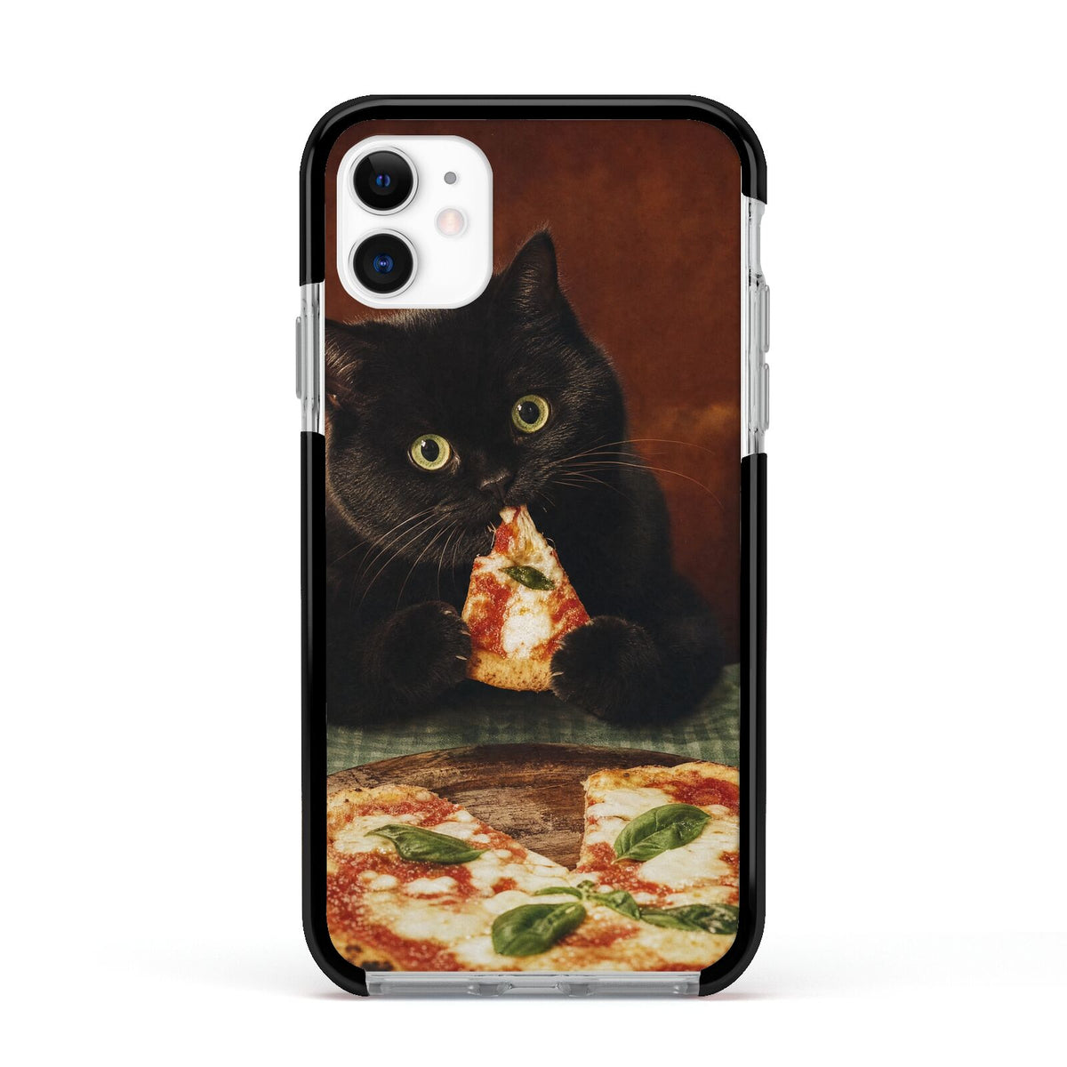 Midnight Margherita Apple iPhone 11 in White with Black Impact Case