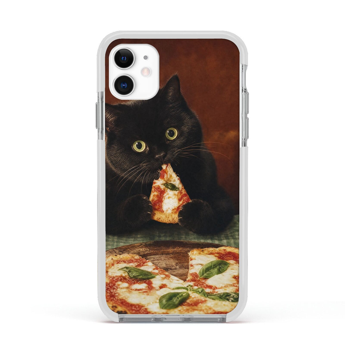 Midnight Margherita Apple iPhone 11 in White with White Impact Case