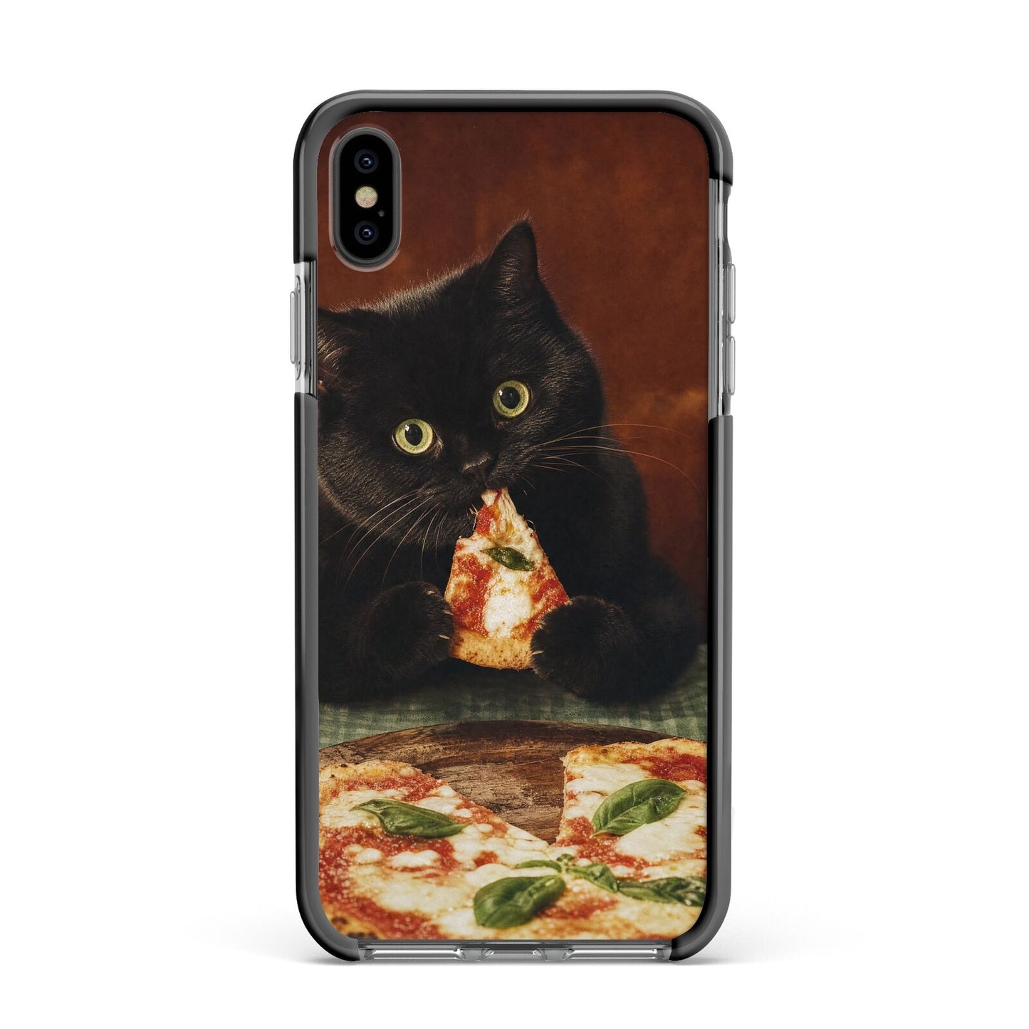 Midnight Margherita Apple iPhone Xs Max Impact Case Black Edge on Black Phone