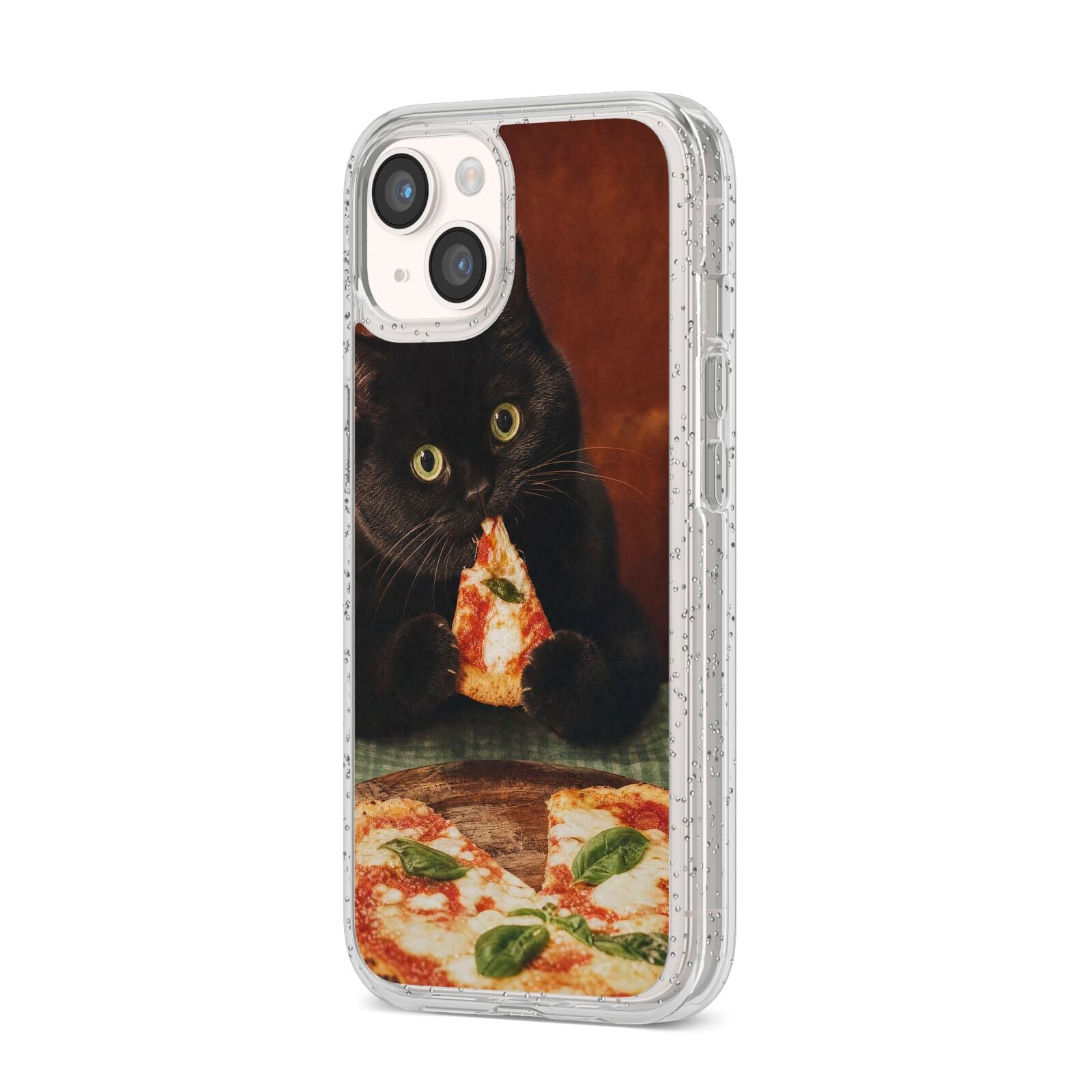 Midnight Margherita iPhone 14 Glitter Tough Case Starlight Angled Image