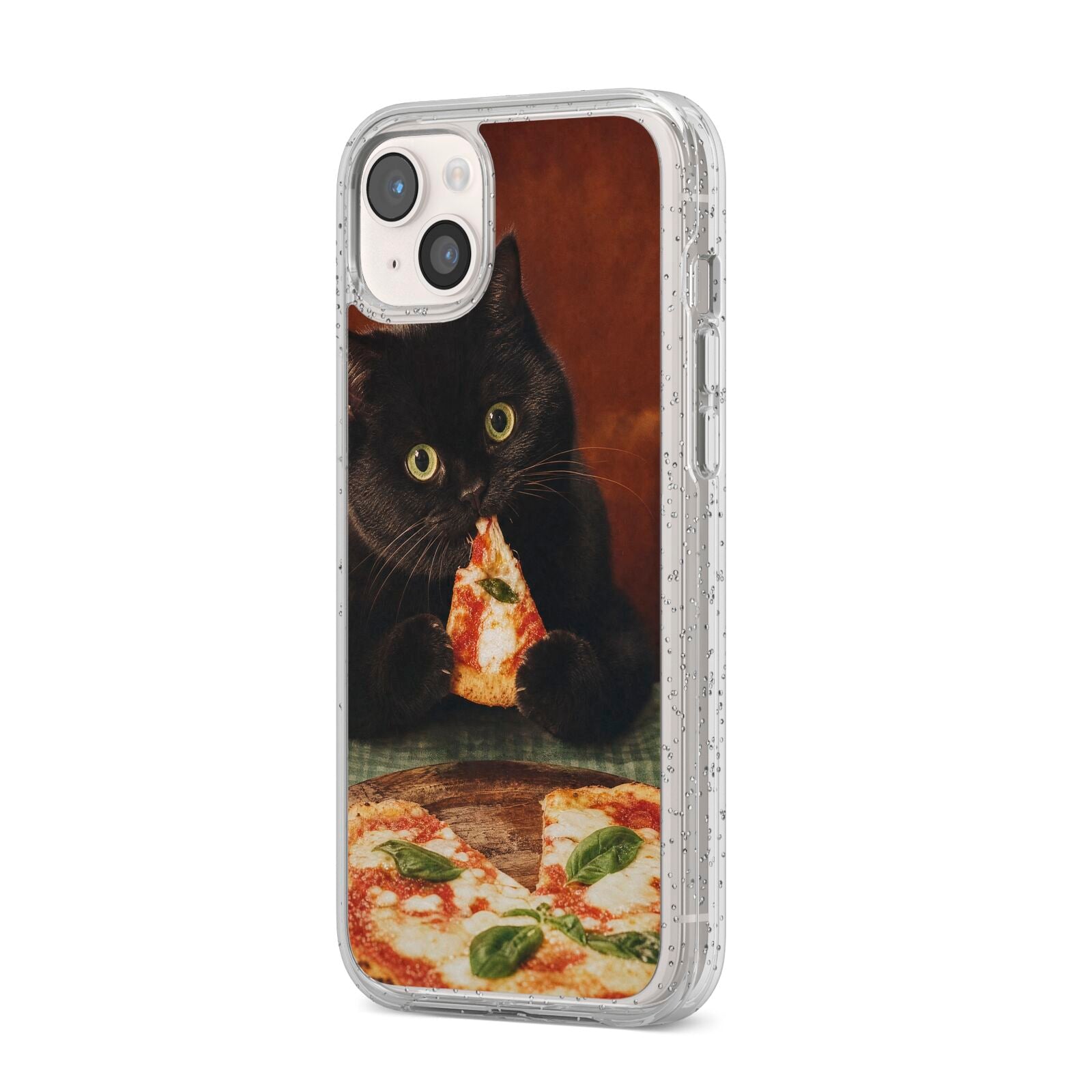 Midnight Margherita iPhone 14 Plus Glitter Tough Case Starlight Angled Image
