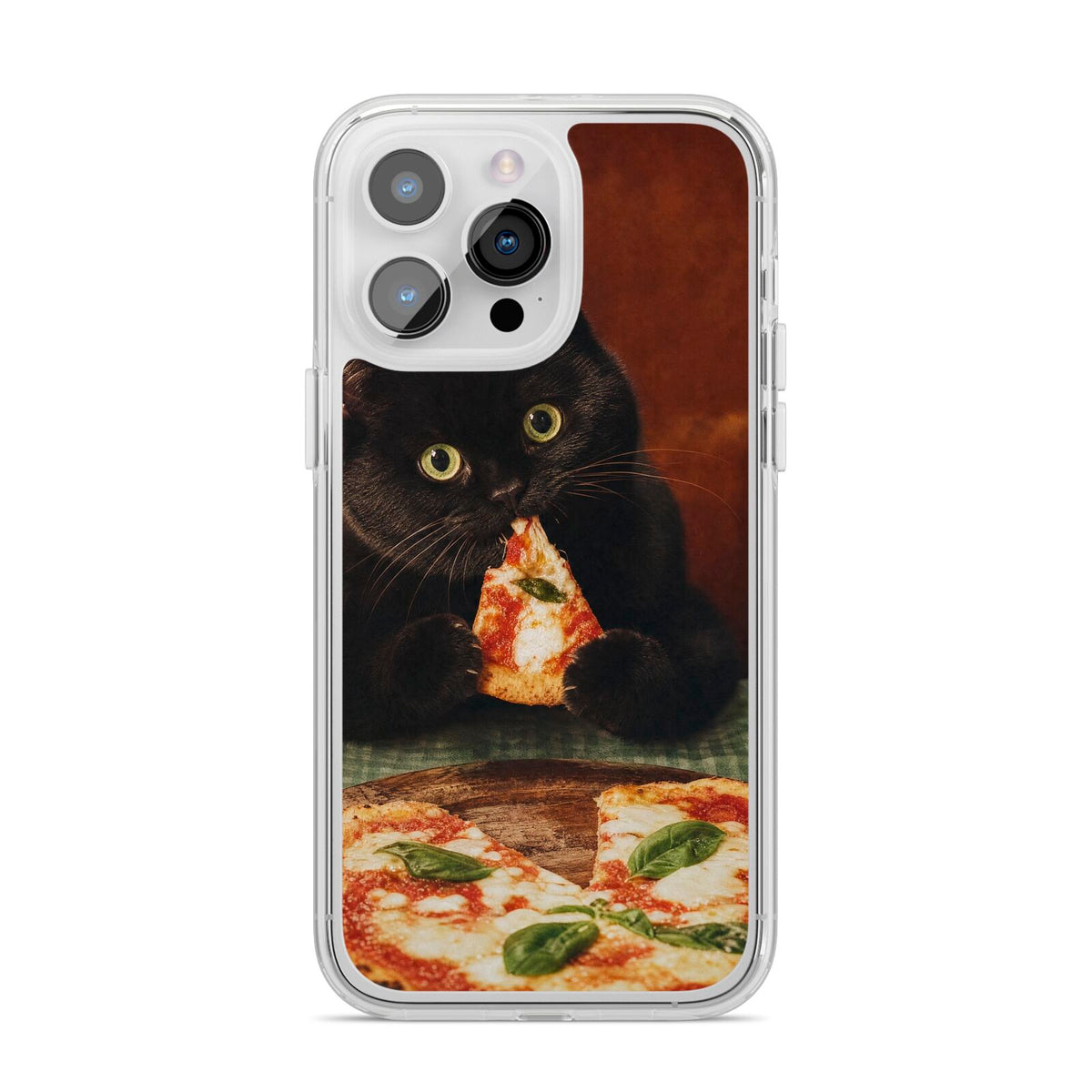 Midnight Margherita iPhone 14 Pro Max Clear Tough Case Silver