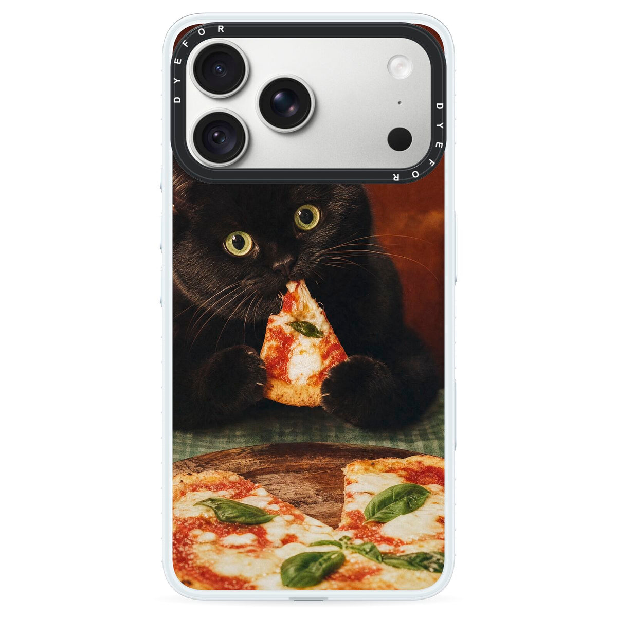 Midnight Margherita iPhone 18 Pro Black Impact Pre order Case on Silver phone