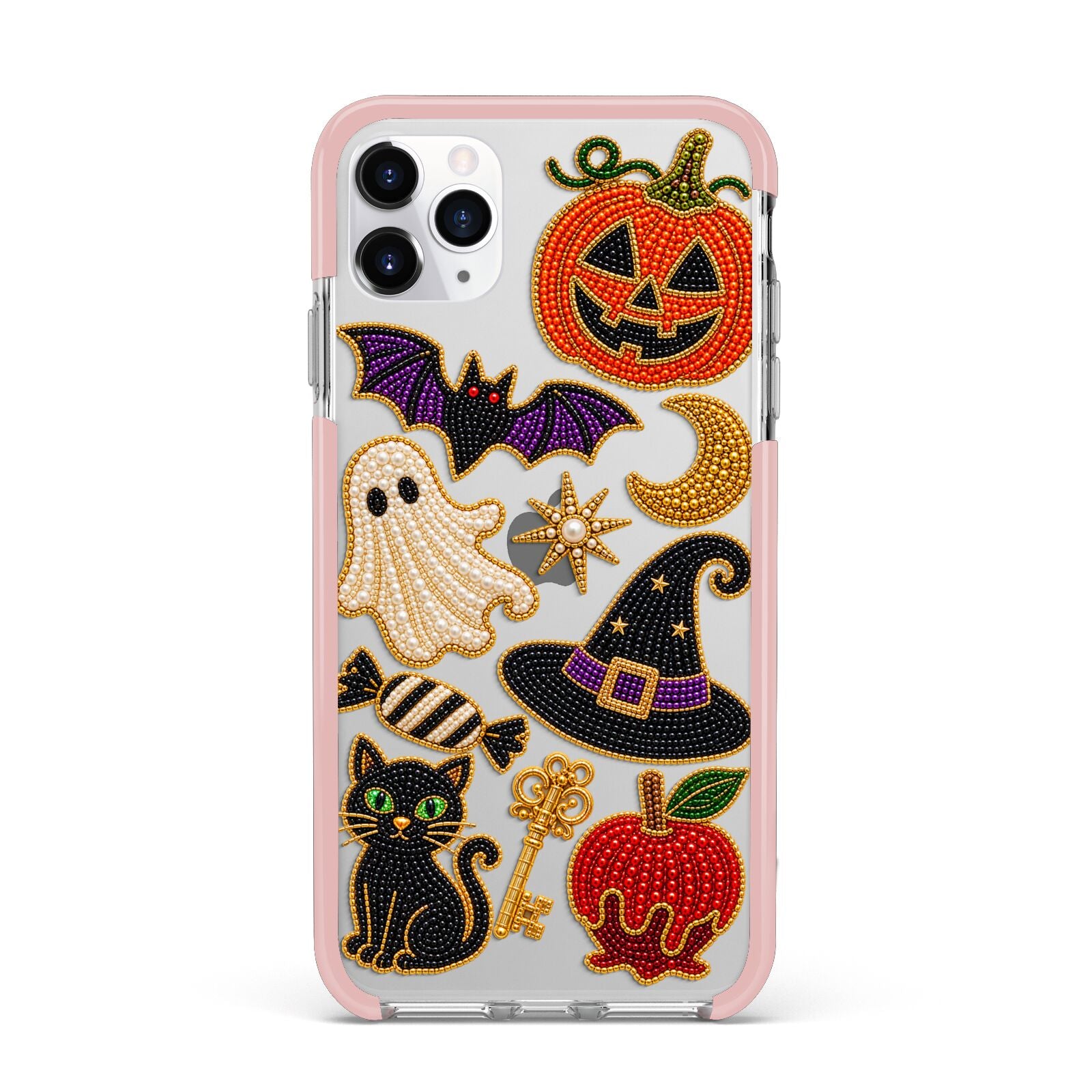 Midnight Mischief Charms iPhone 11 Pro Max Impact Pink Edge Case