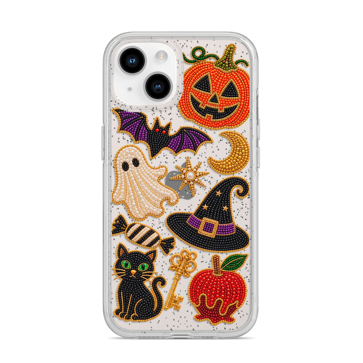 Midnight Mischief Charms iPhone 14 Glitter Tough Case Starlight