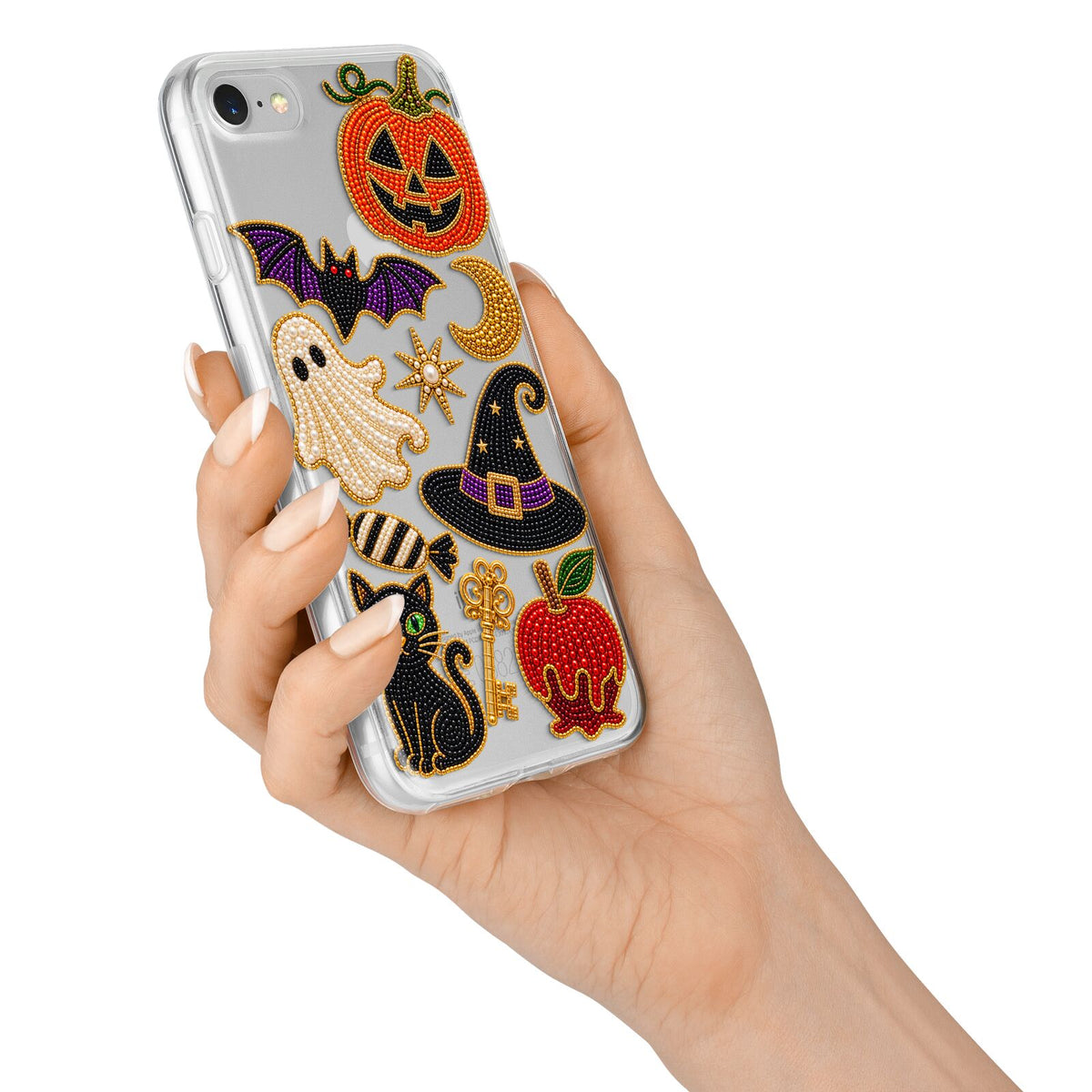 Midnight Mischief Charms iPhone 7 Bumper Case on Silver iPhone Alternative Image