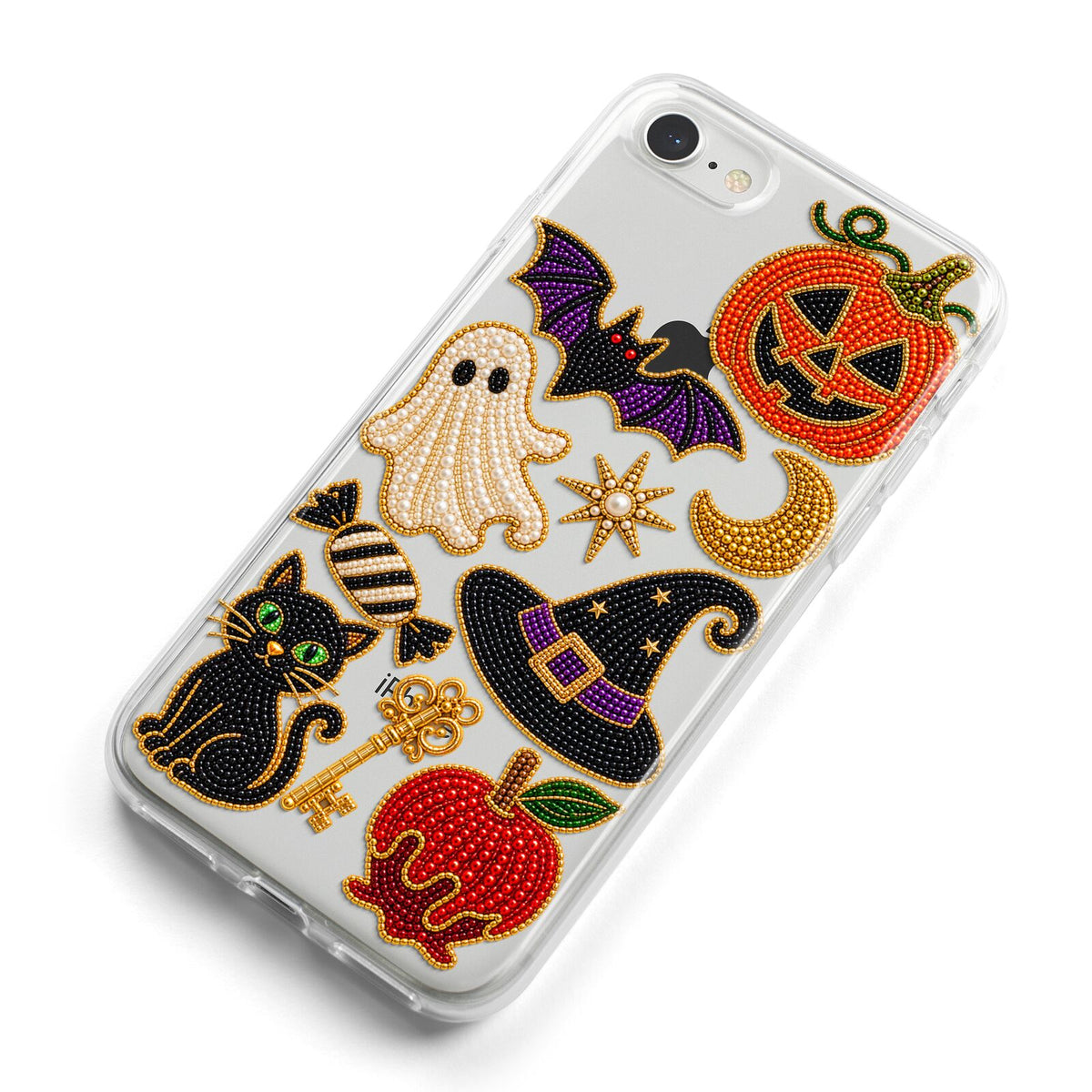 Midnight Mischief Charms iPhone 8 Bumper Case on Silver iPhone Alternative Image