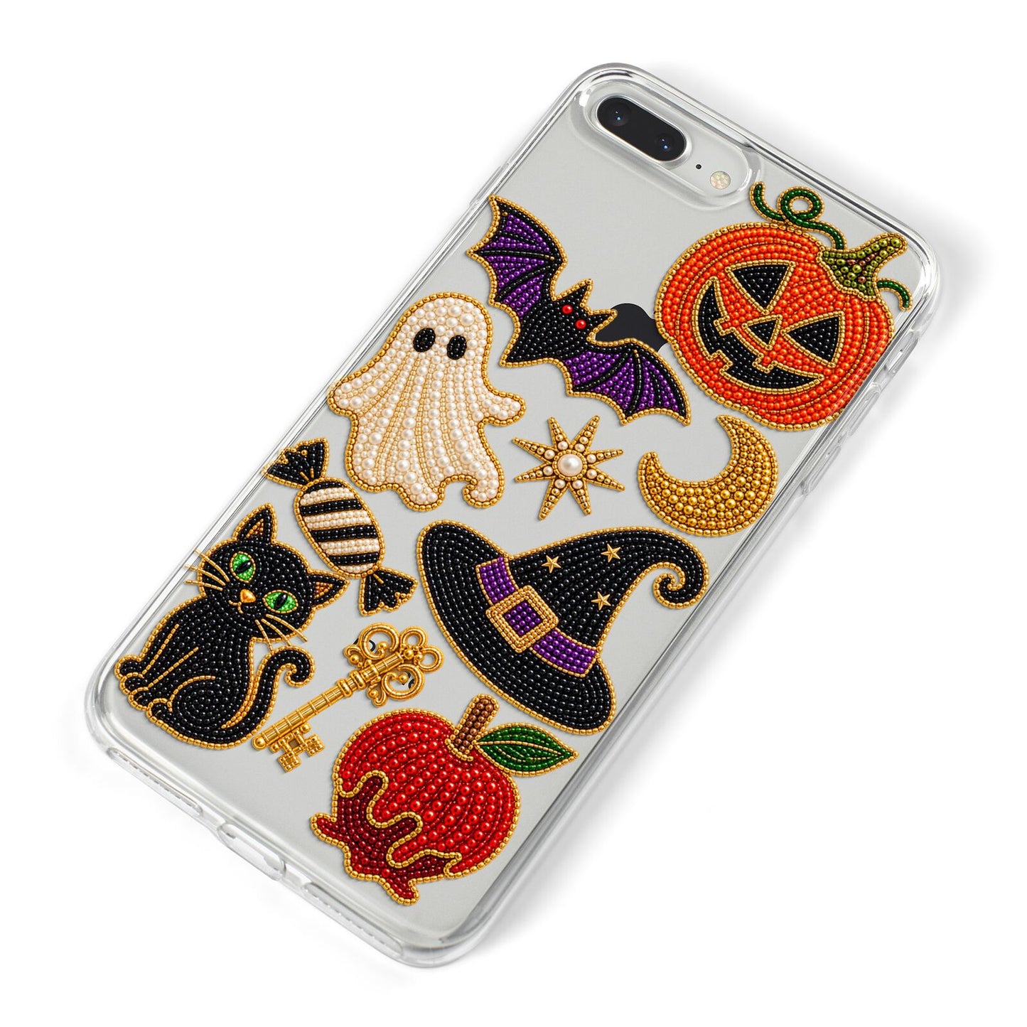 Midnight Mischief Charms iPhone 8 Plus Bumper Case on Silver iPhone Alternative Image