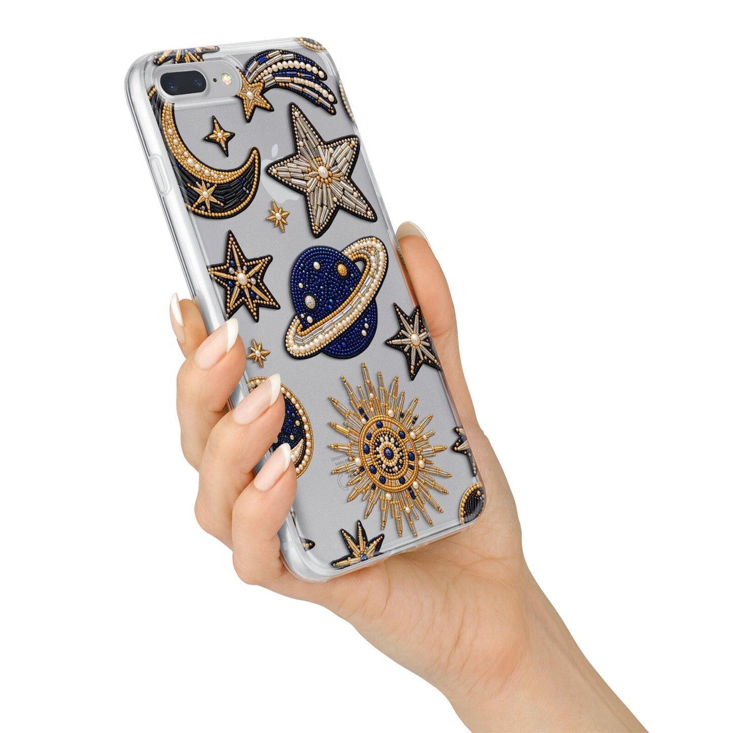 Moonlit Charms Beaded Celestial iPhone 7 Plus Bumper Case on Silver iPhone Alternative Image