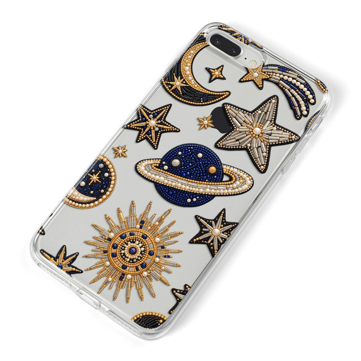Moonlit Charms Beaded Celestial iPhone 8 Plus Bumper Case on Silver iPhone Alternative Image
