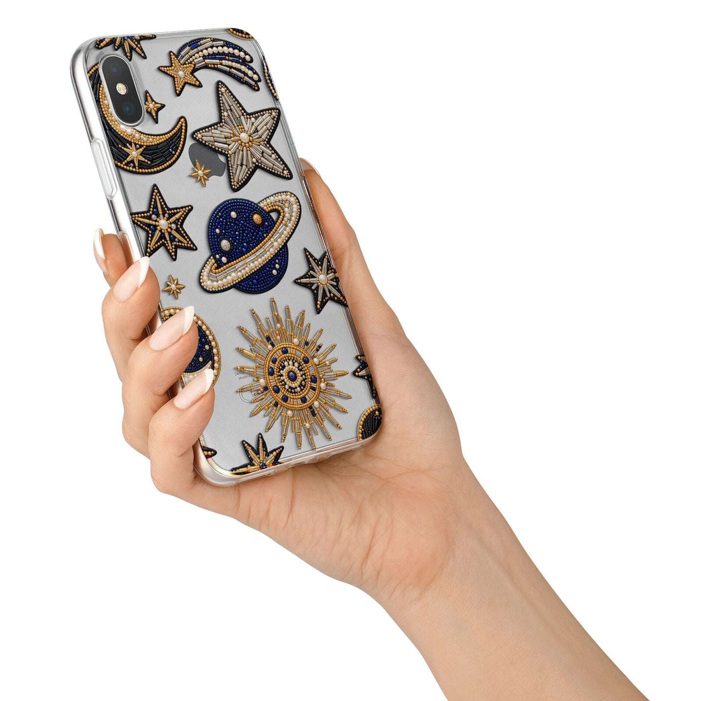 Moonlit Charms Beaded Celestial iPhone X Bumper Case on Silver iPhone Alternative Image 2