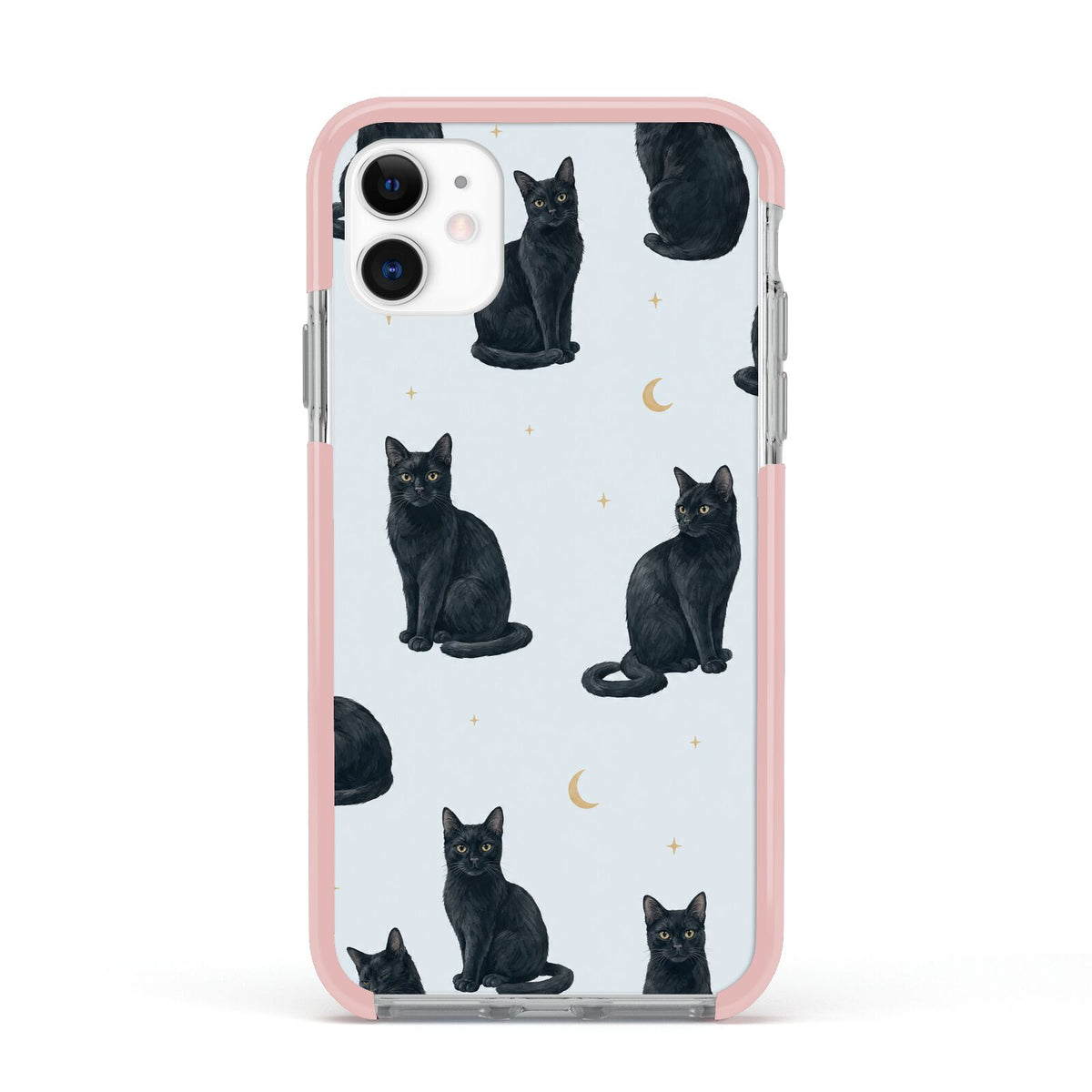 Moonlit Mews Apple iPhone 11 in White with Pink Impact Case