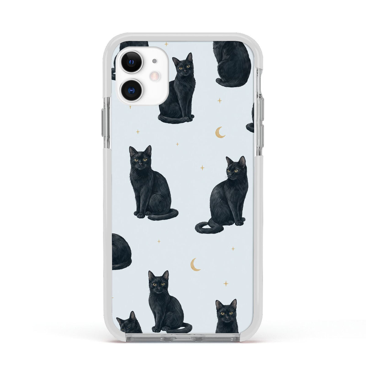 Moonlit Mews Apple iPhone 11 in White with White Impact Case