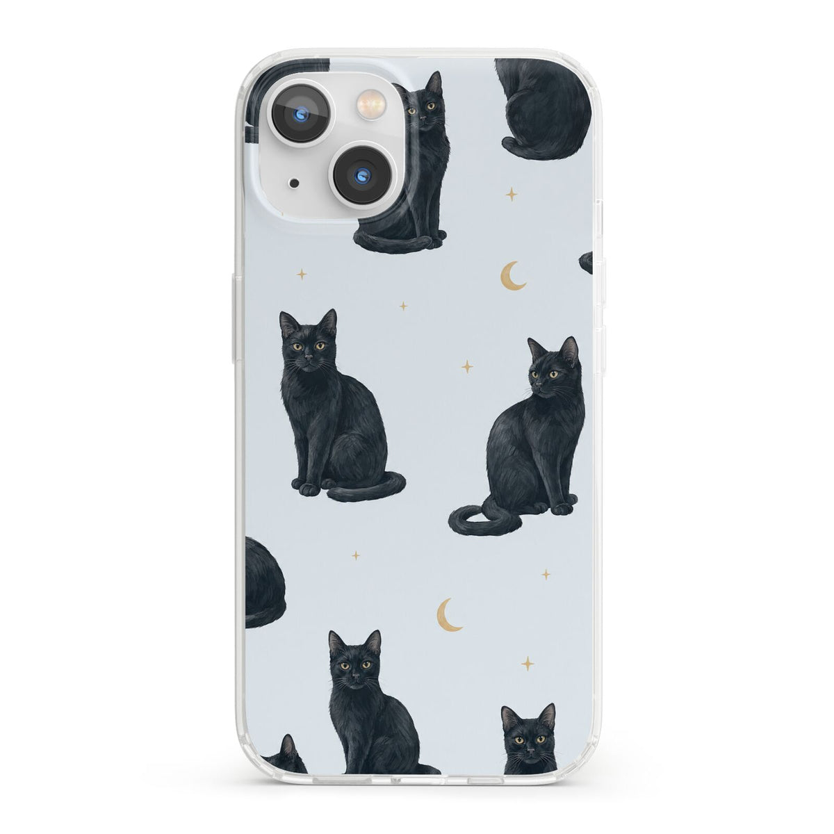 Moonlit Mews iPhone 13 Clear Bumper Case