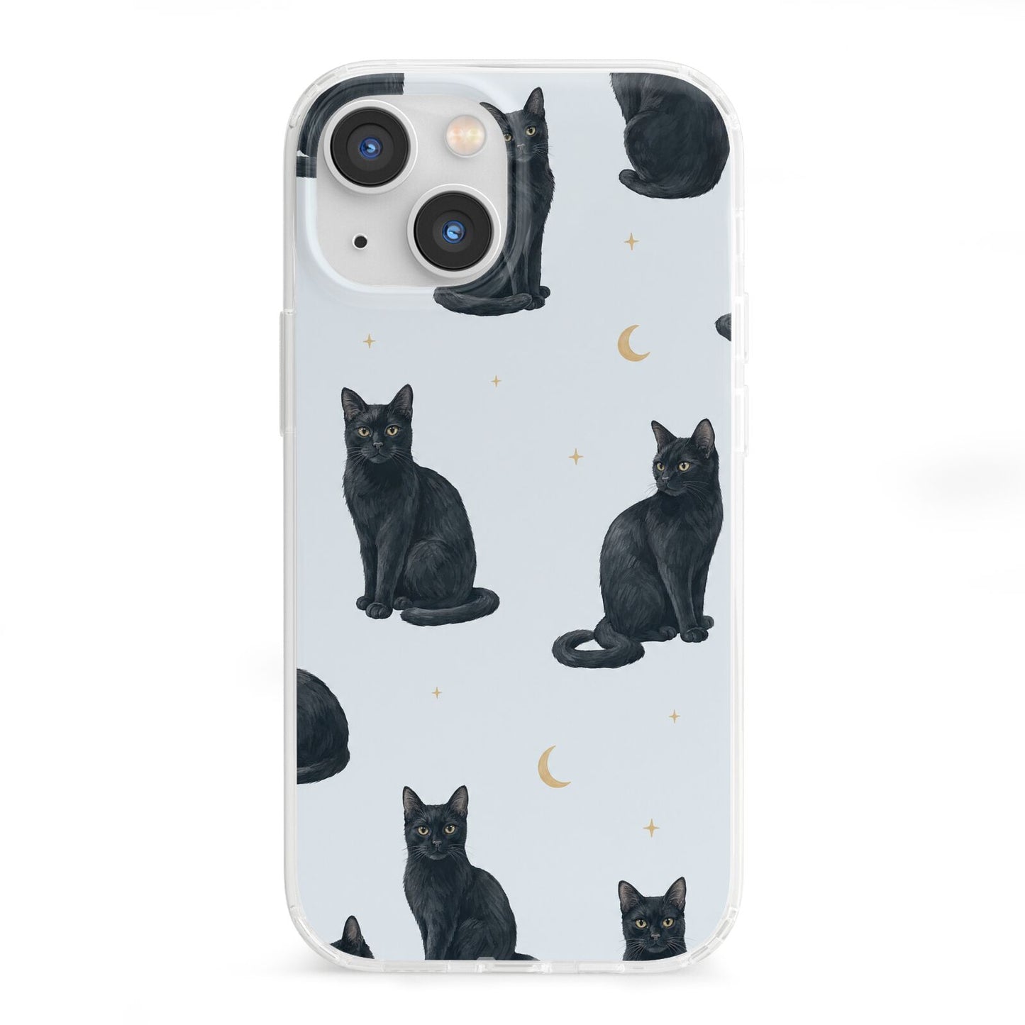 Moonlit Mews iPhone 13 Mini Clear Bumper Case