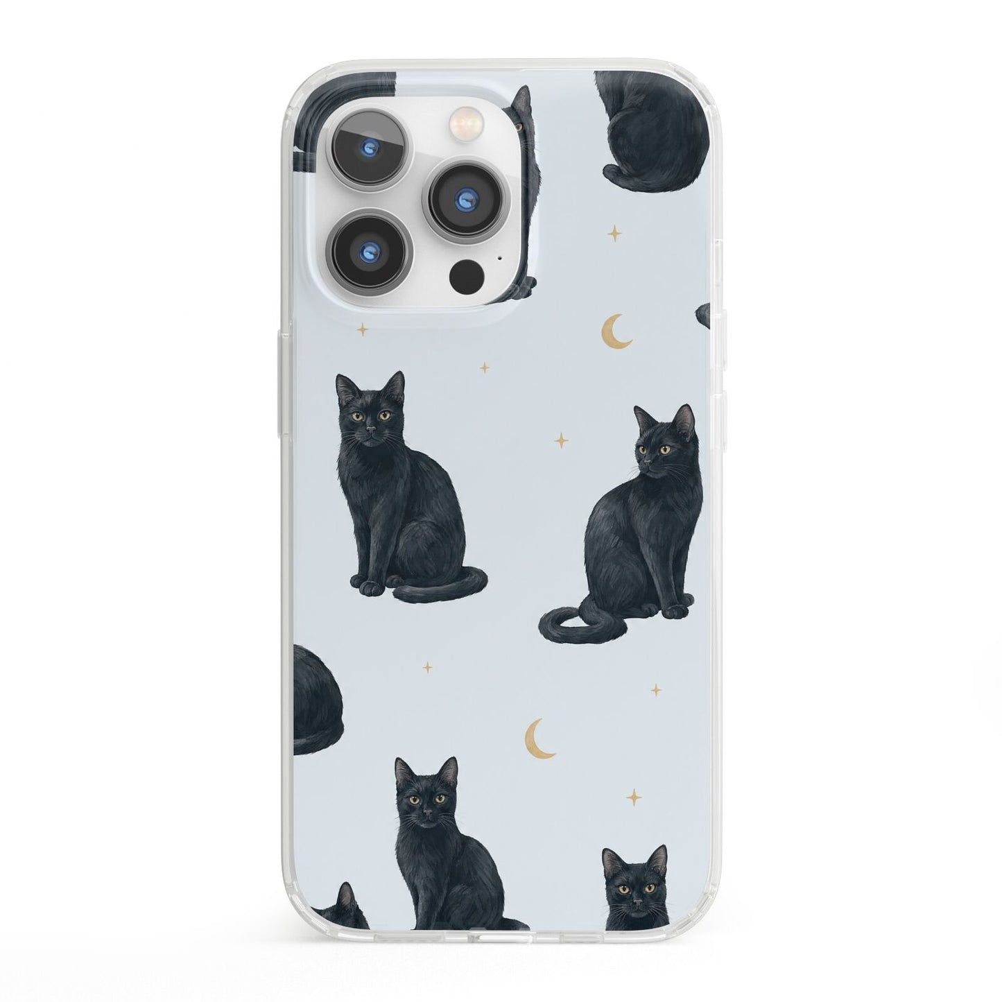 Moonlit Mews iPhone 13 Pro Clear Bumper Case