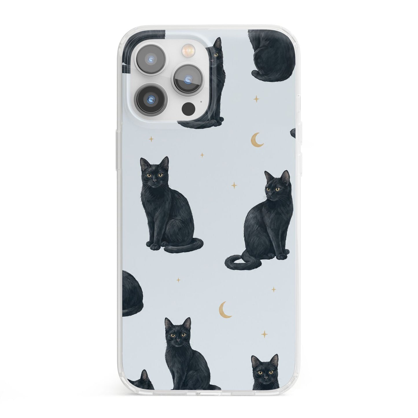Moonlit Mews iPhone 13 Pro Max Clear Bumper Case