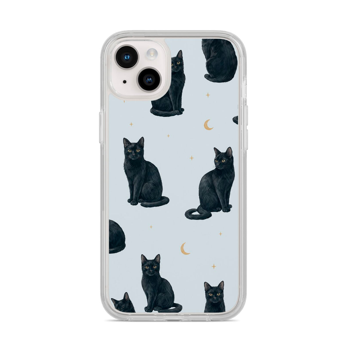 Moonlit Mews iPhone 14 Plus Clear Tough Case Starlight