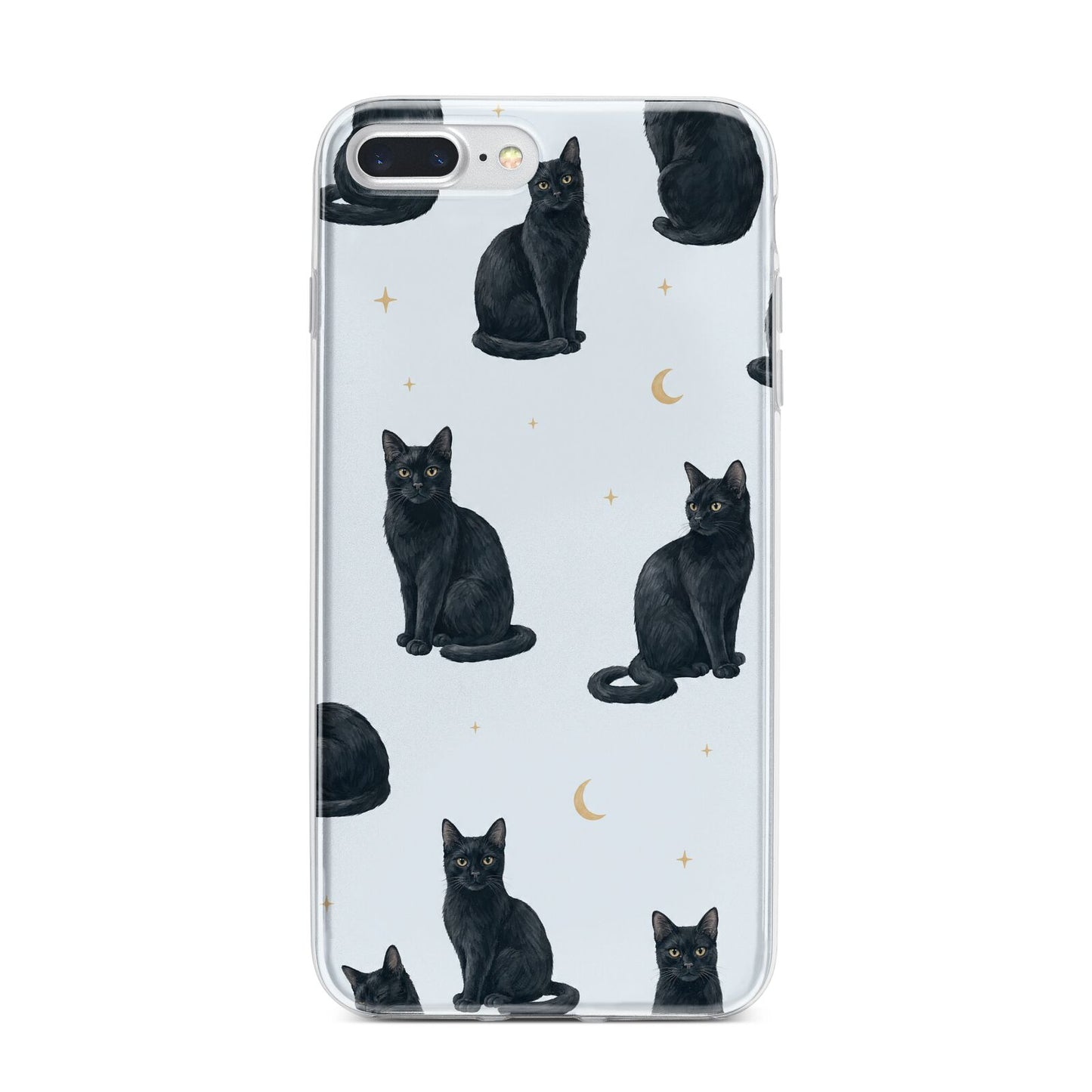 Moonlit Mews iPhone 7 Plus Bumper Case on Silver iPhone