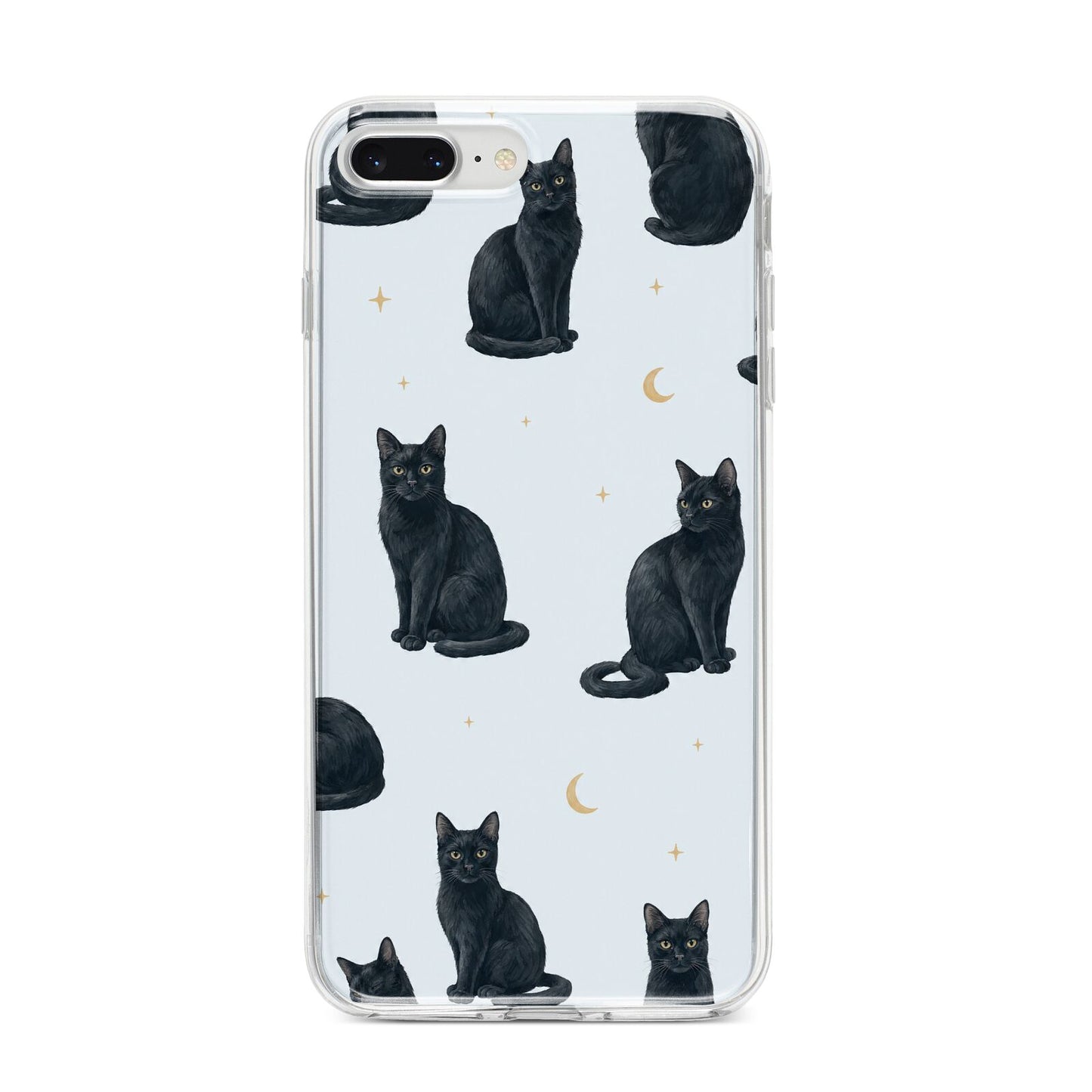 Moonlit Mews iPhone 8 Plus Bumper Case on Silver iPhone