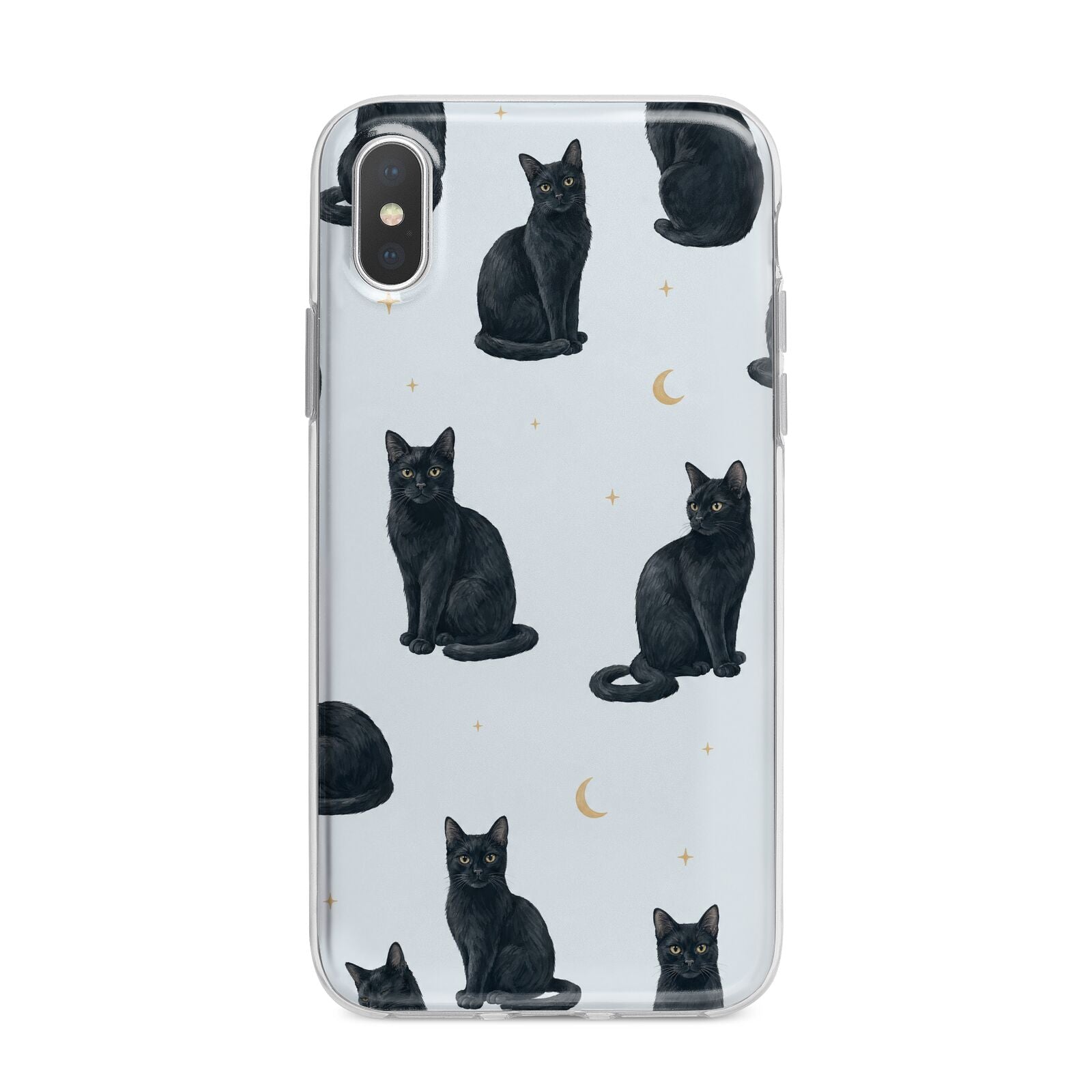 Moonlit Mews iPhone X Bumper Case on Silver iPhone Alternative Image 1