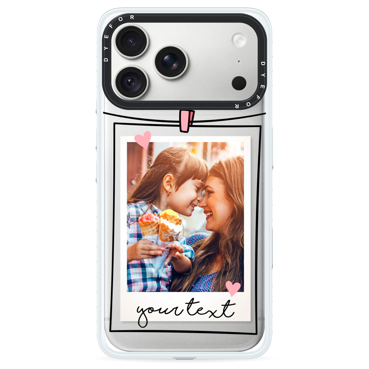 Mother s Day Photo iPhone 18 Pro Black Impact Pre order Case on Silver phone