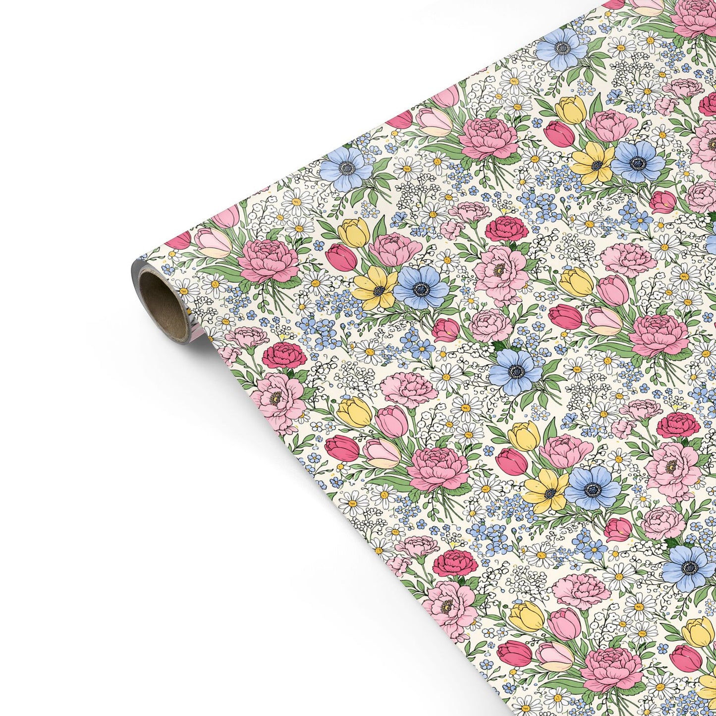 Mothers Day Pastel Floral Personalised Gift Wrap