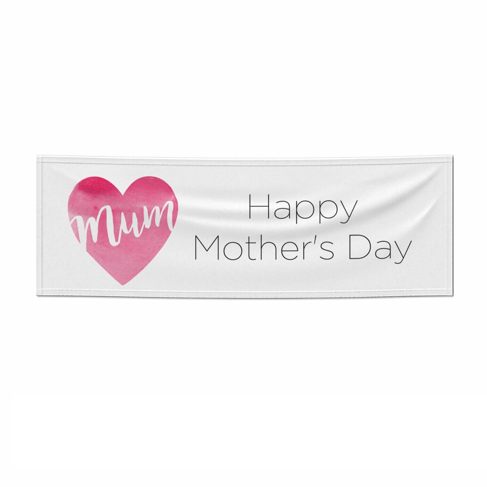 Mothers Day Watercolour Heart 3x1 Paper Banner
