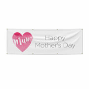 Mothers Day Watercolour Heart 6x2 Banner