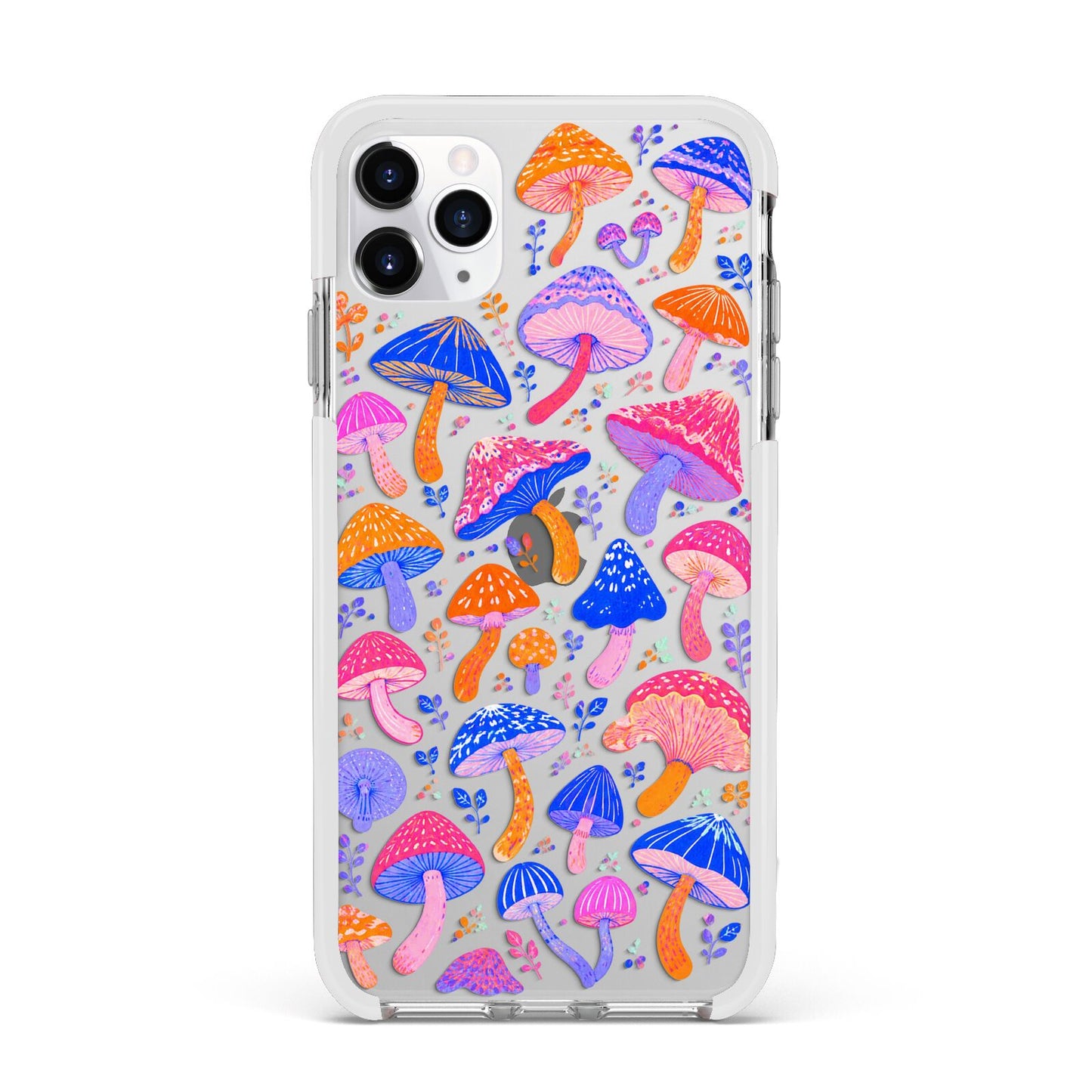 Mushroom Jive Apple iPhone 11 Pro Max in Silver with White Impact Case
