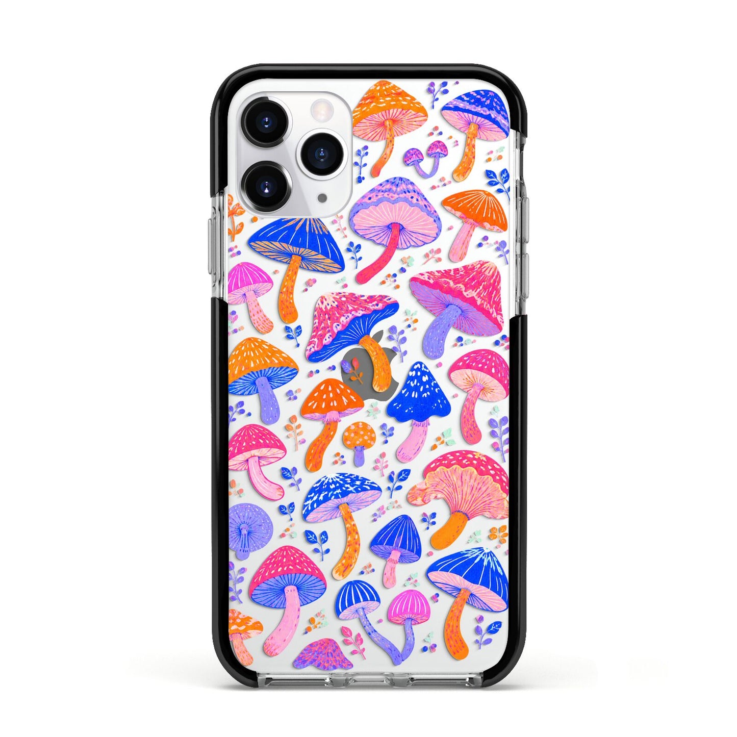 Mushroom Jive Apple iPhone 11 Pro in Silver with Black Impact Case