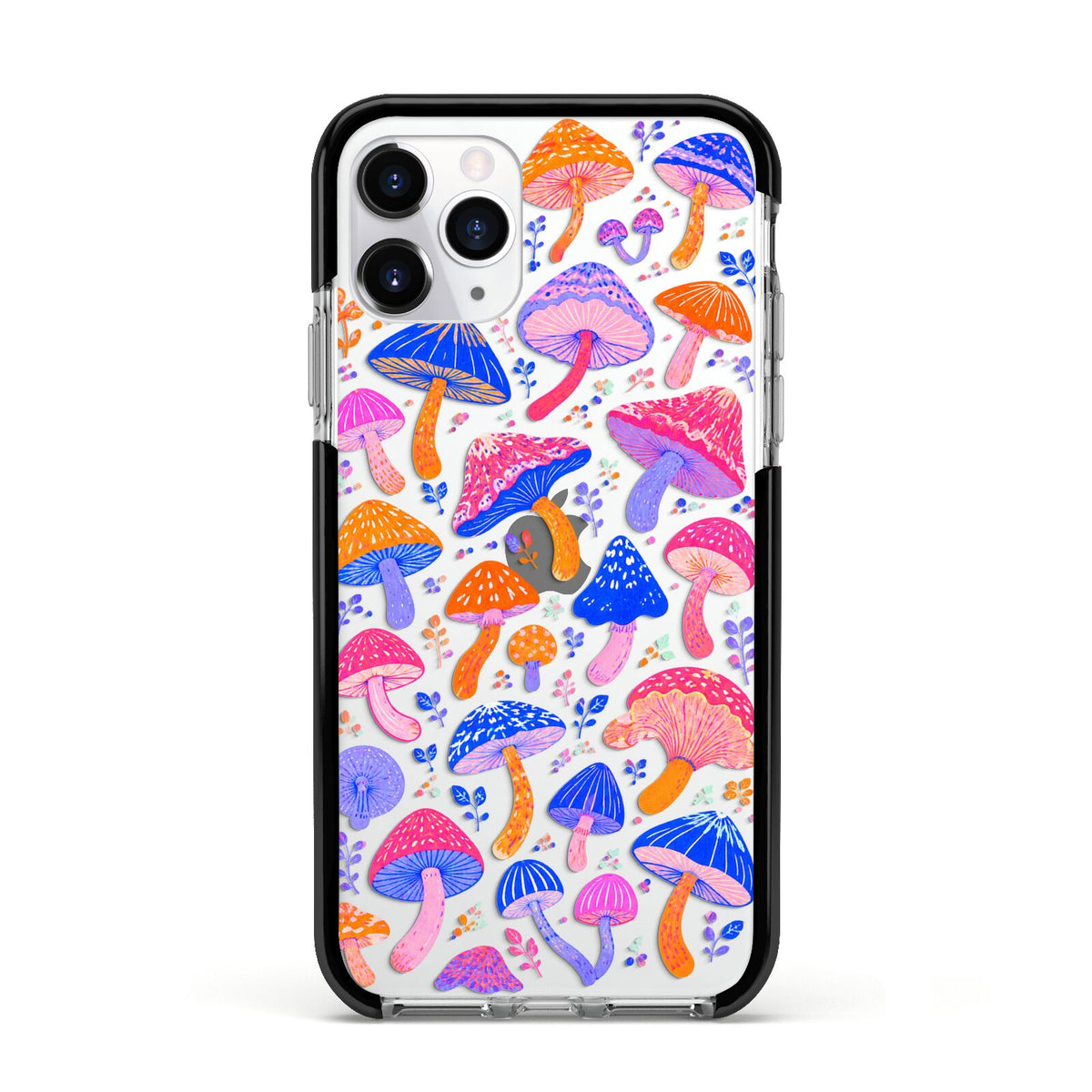 Mushroom Jive Apple iPhone 11 Pro in Silver with Black Impact Case