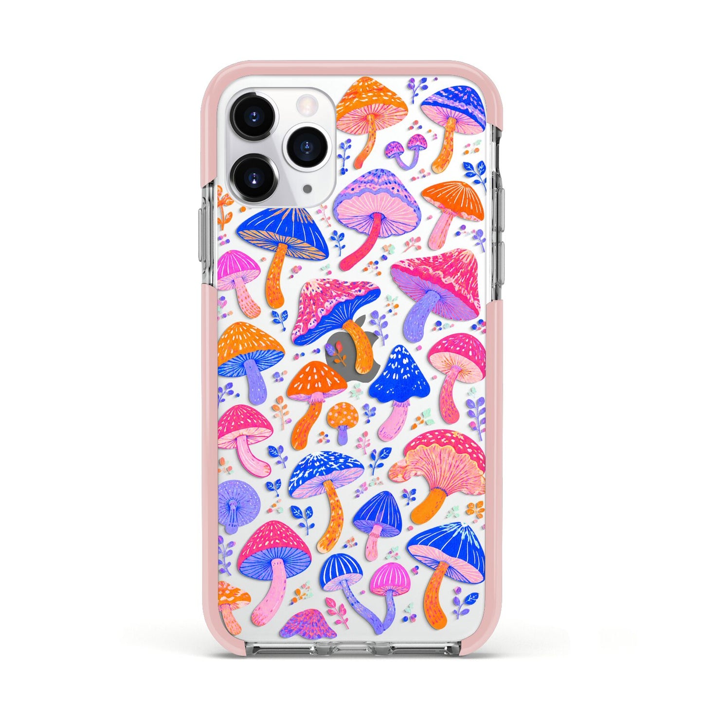 Mushroom Jive Apple iPhone 11 Pro in Silver with Pink Impact Case