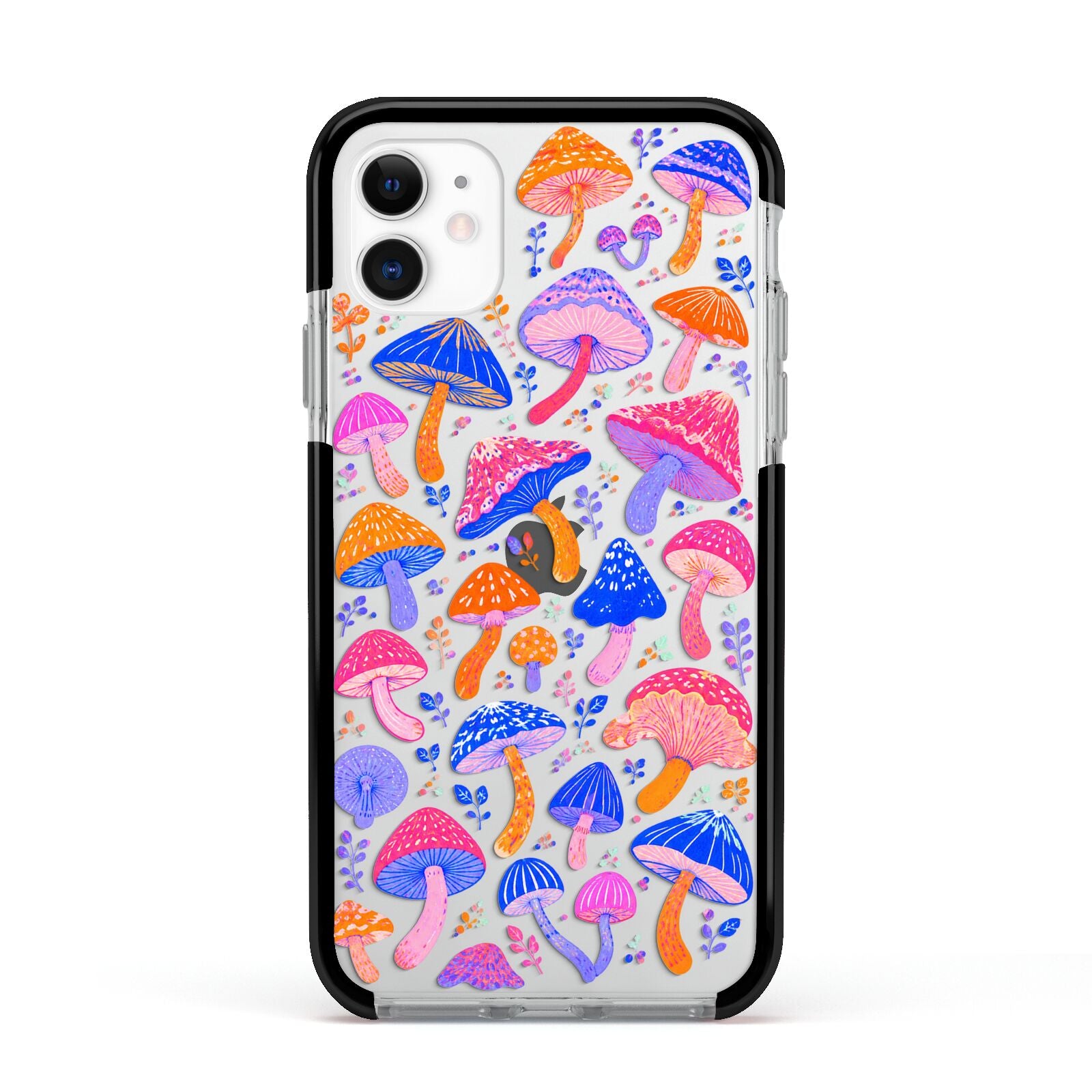 Mushroom Jive Apple iPhone 11 in White with Black Impact Case