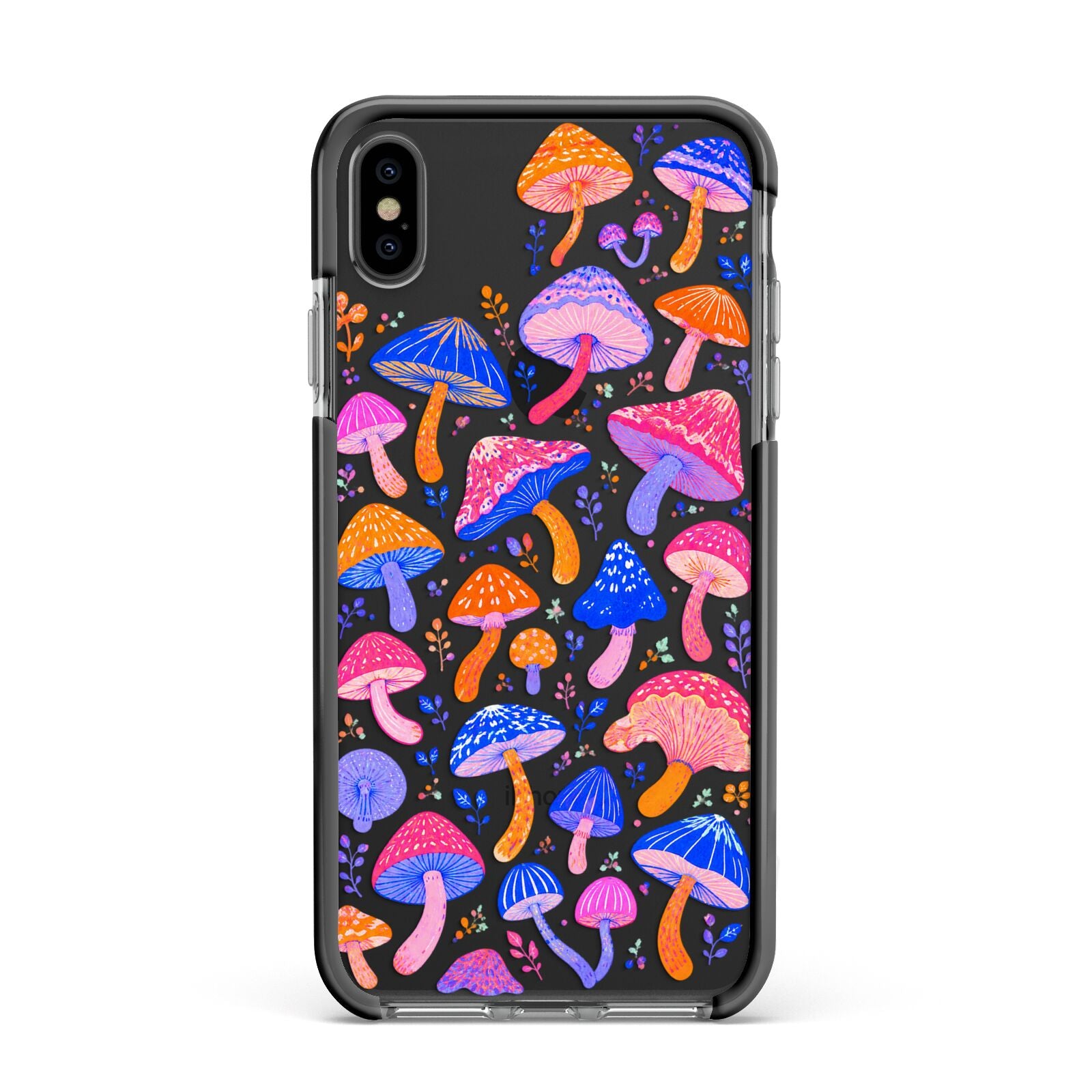 Mushroom Jive Apple iPhone Xs Max Impact Case Black Edge on Black Phone