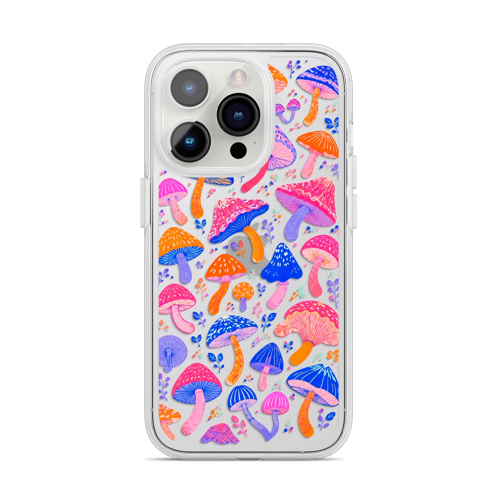 Mushroom Jive iPhone 14 Pro Clear Tough Case Silver