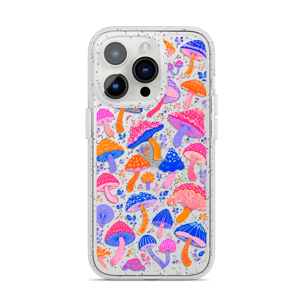 Mushroom Jive iPhone 14 Pro Glitter Tough Case Silver